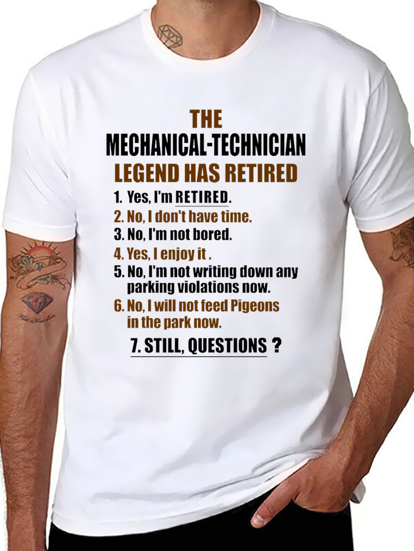 Retired Mechanical Technician Legend T-Shirt