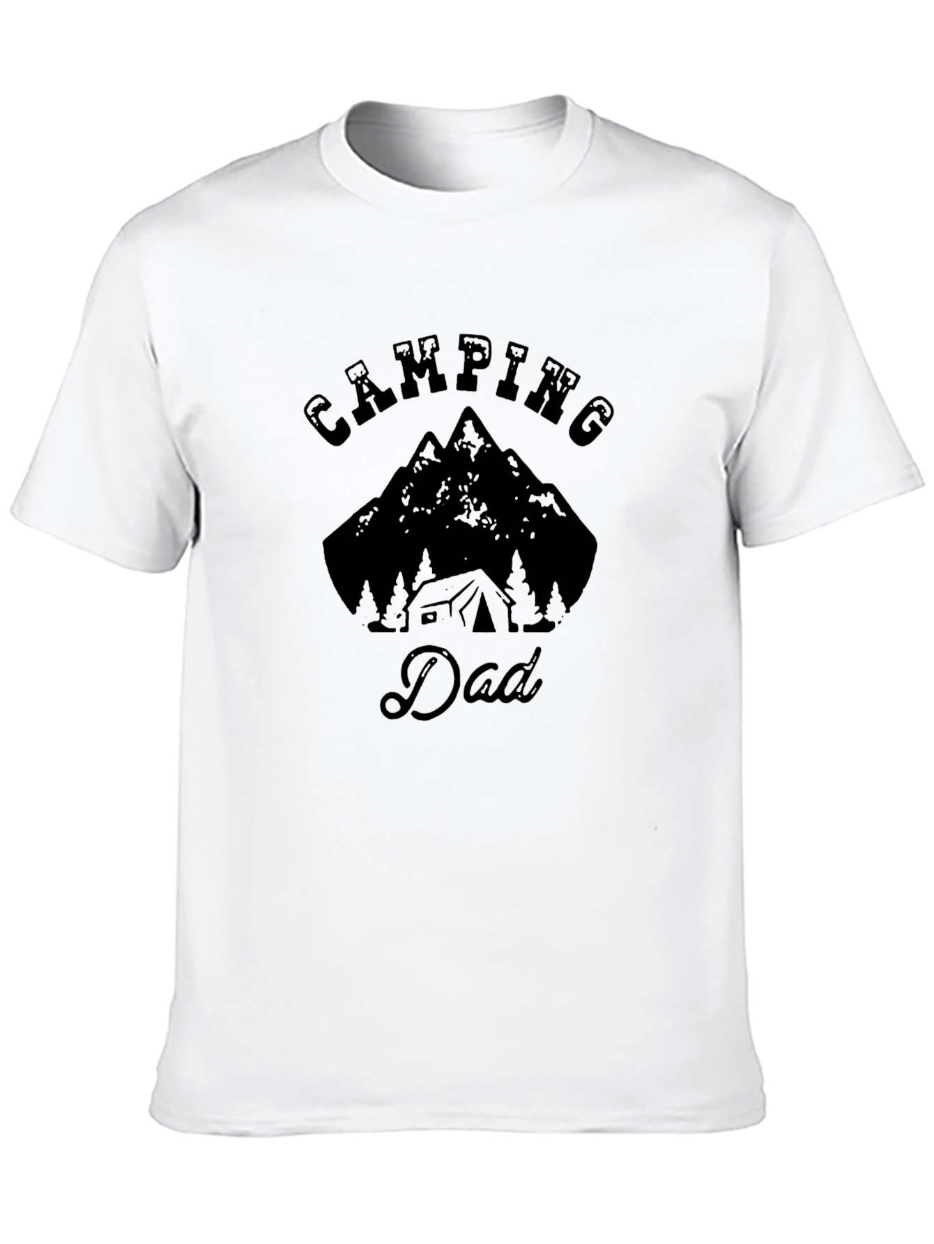 Camping Dad Black Graphic T-Shirt