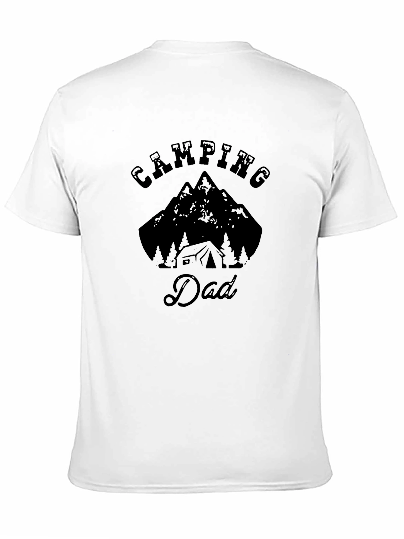 Camping Dad Black Graphic T-Shirt