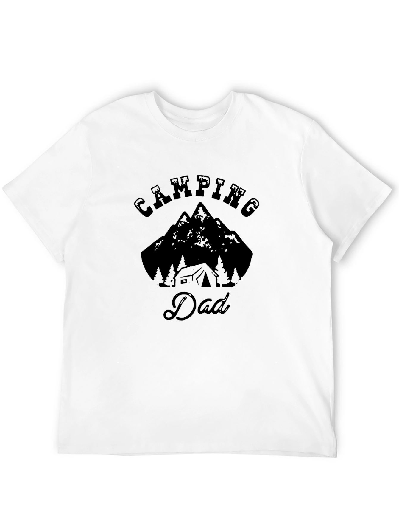 Camping Dad Black Graphic T-Shirt