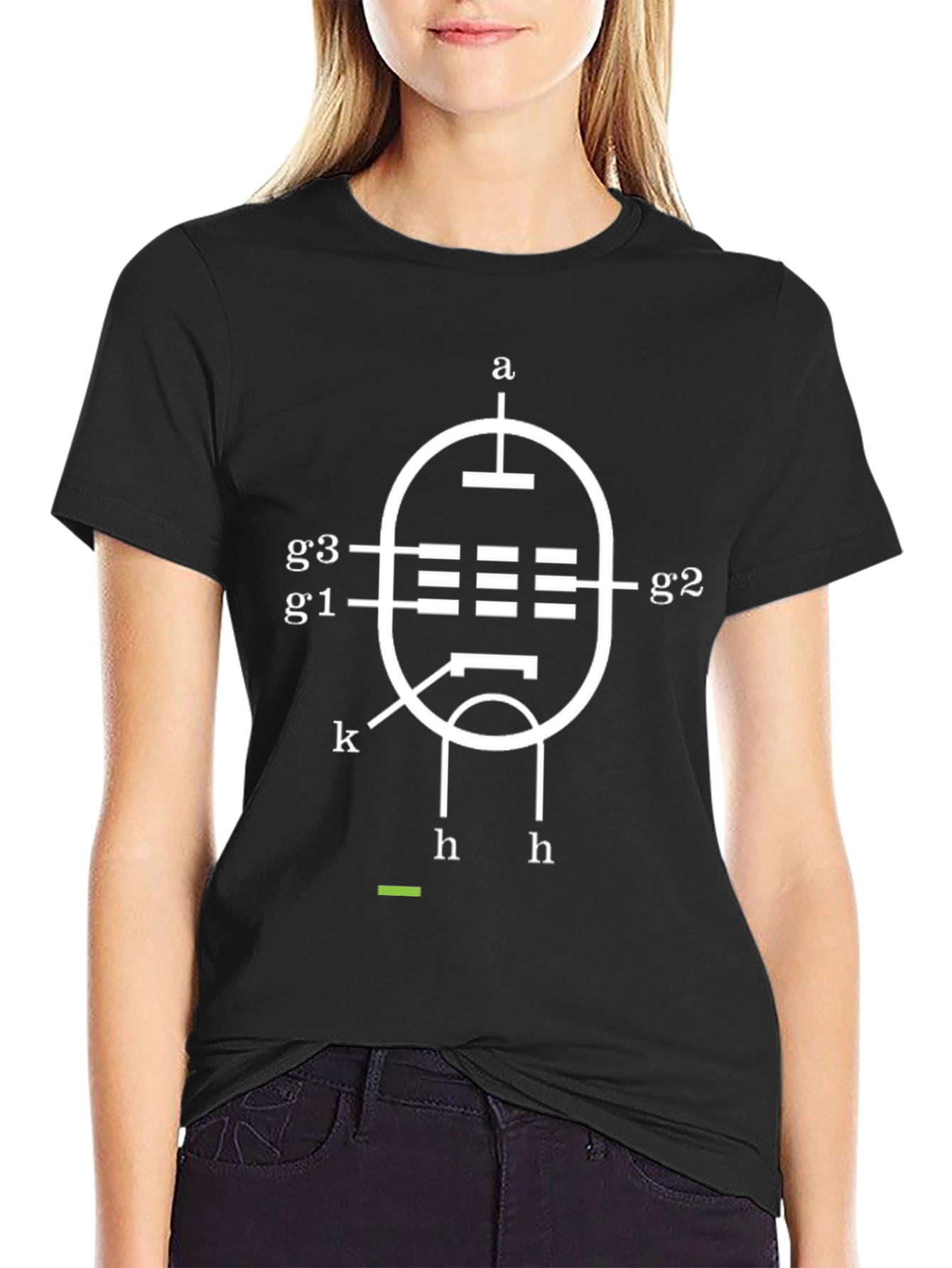Vacuum Tube Diagram Black T-Shirt