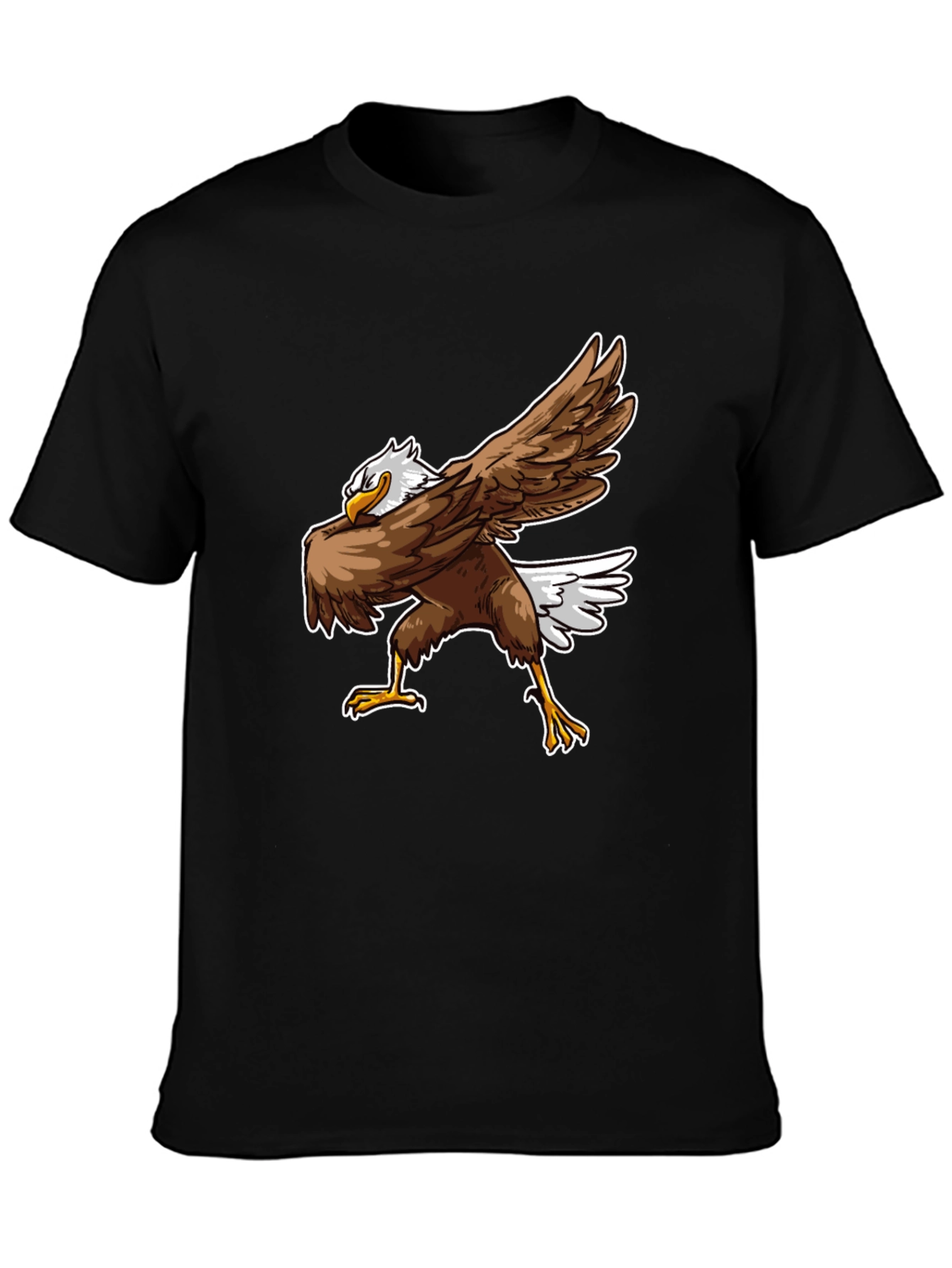 Dabbing Eagle Graphic T-Shirt - Black