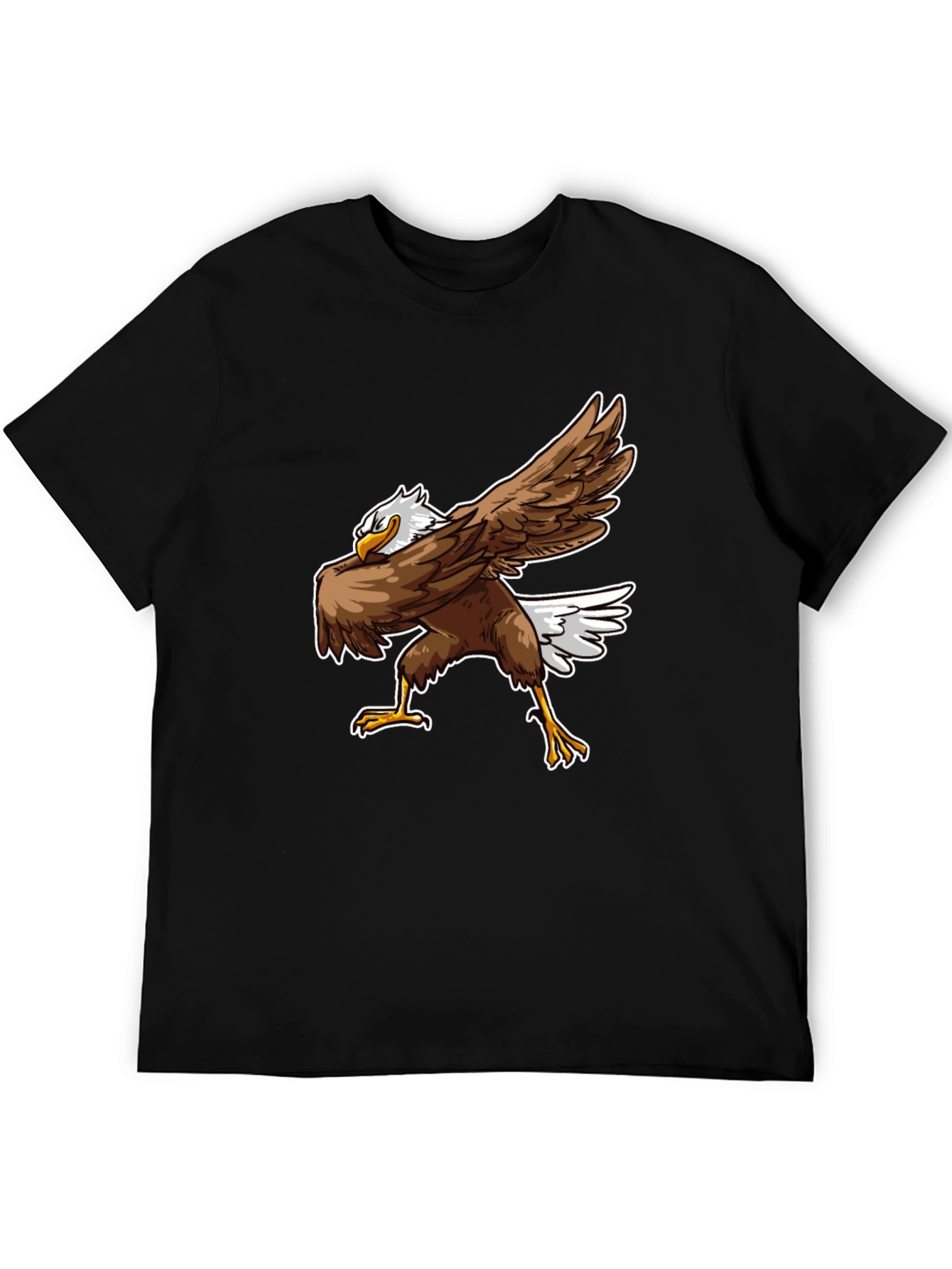 Dabbing Eagle Graphic T-Shirt - Black