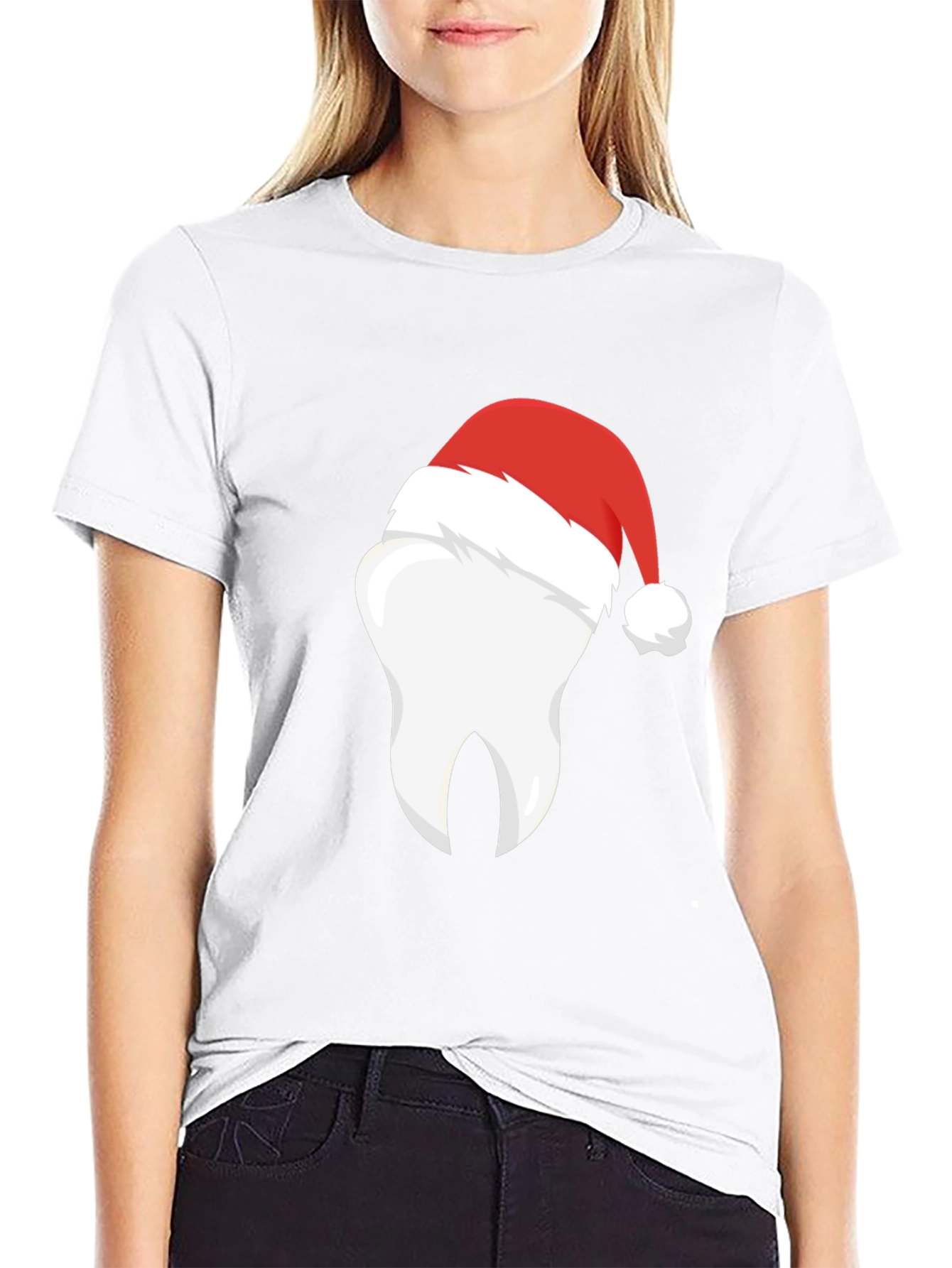 Festive Tooth Santa Hat T-Shirt