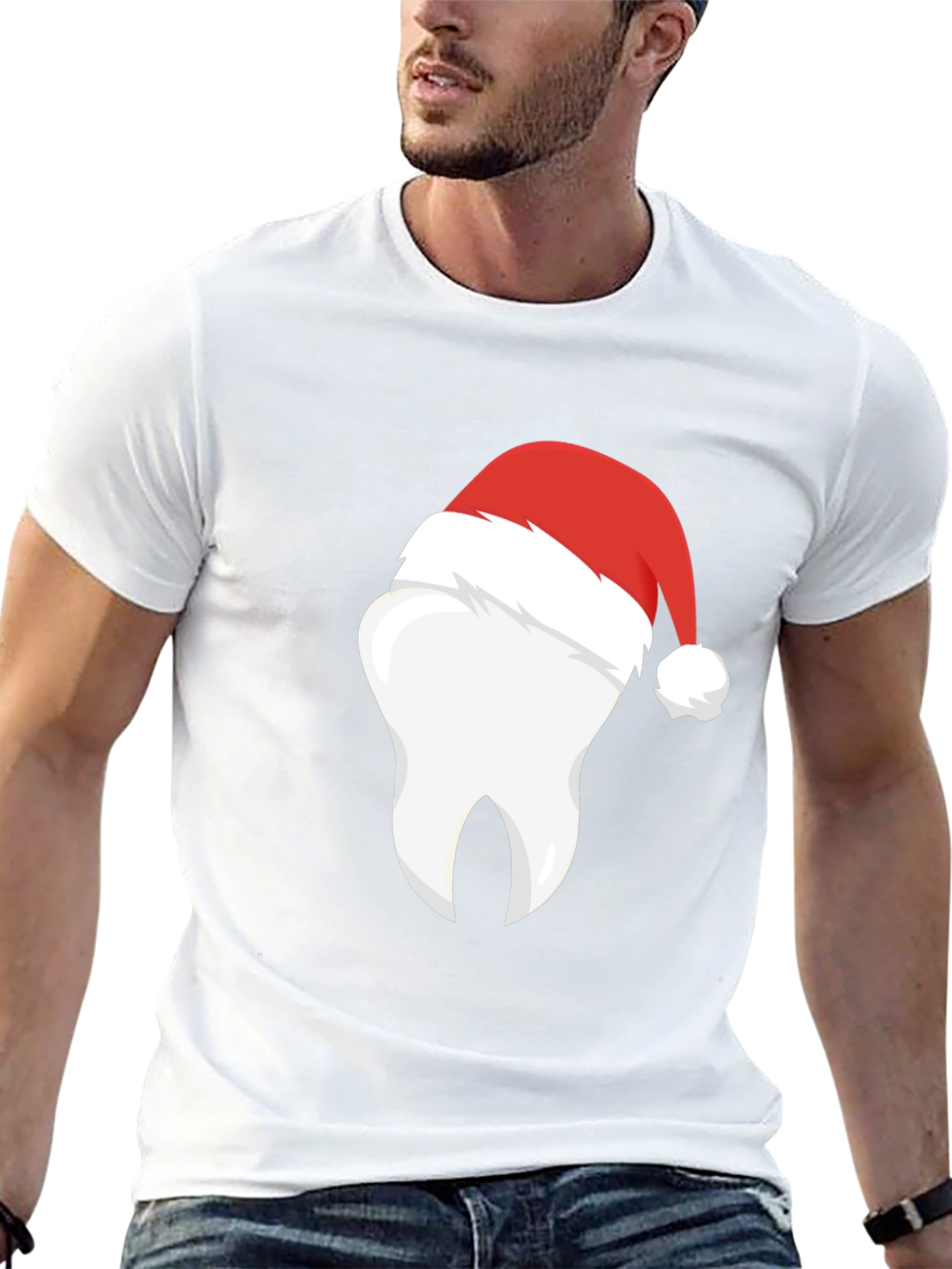 Festive Tooth Santa Hat T-Shirt