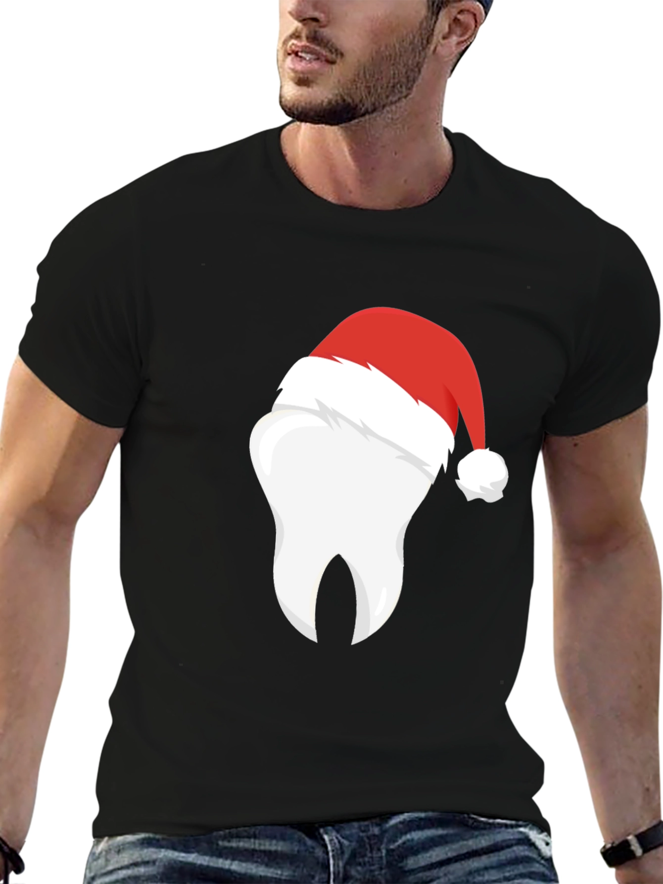 Festive Tooth Santa Hat T-Shirt