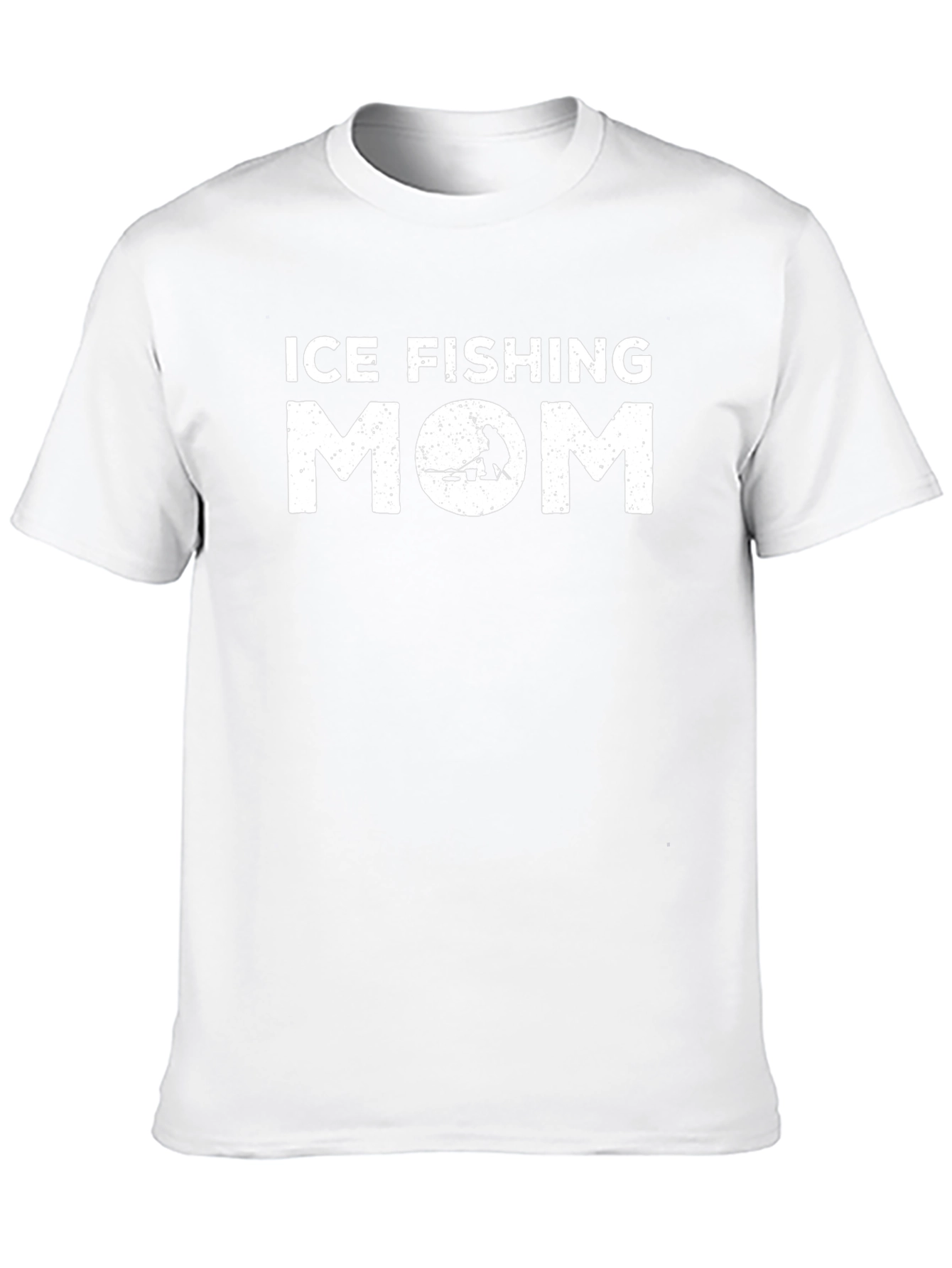 Ice Fishing Mom T-Shirt - Black Graphic Tee