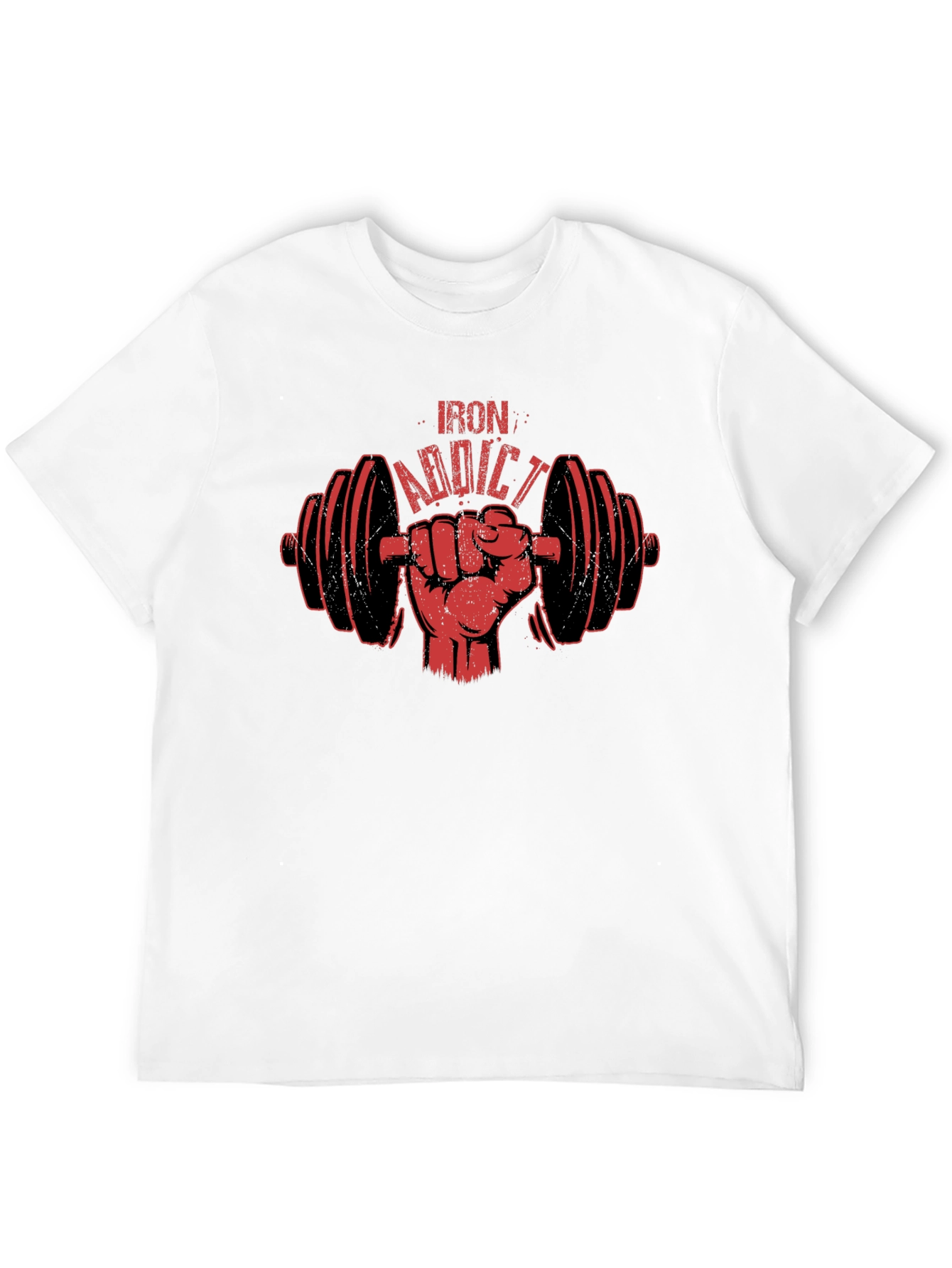 Iron Addict T-Shirt Gym Workout Fitness