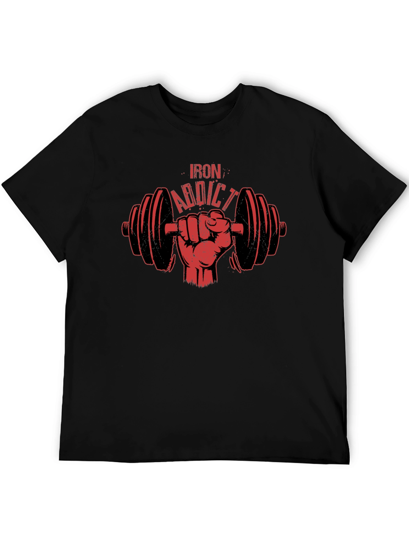Iron Addict T-Shirt Gym Workout Fitness