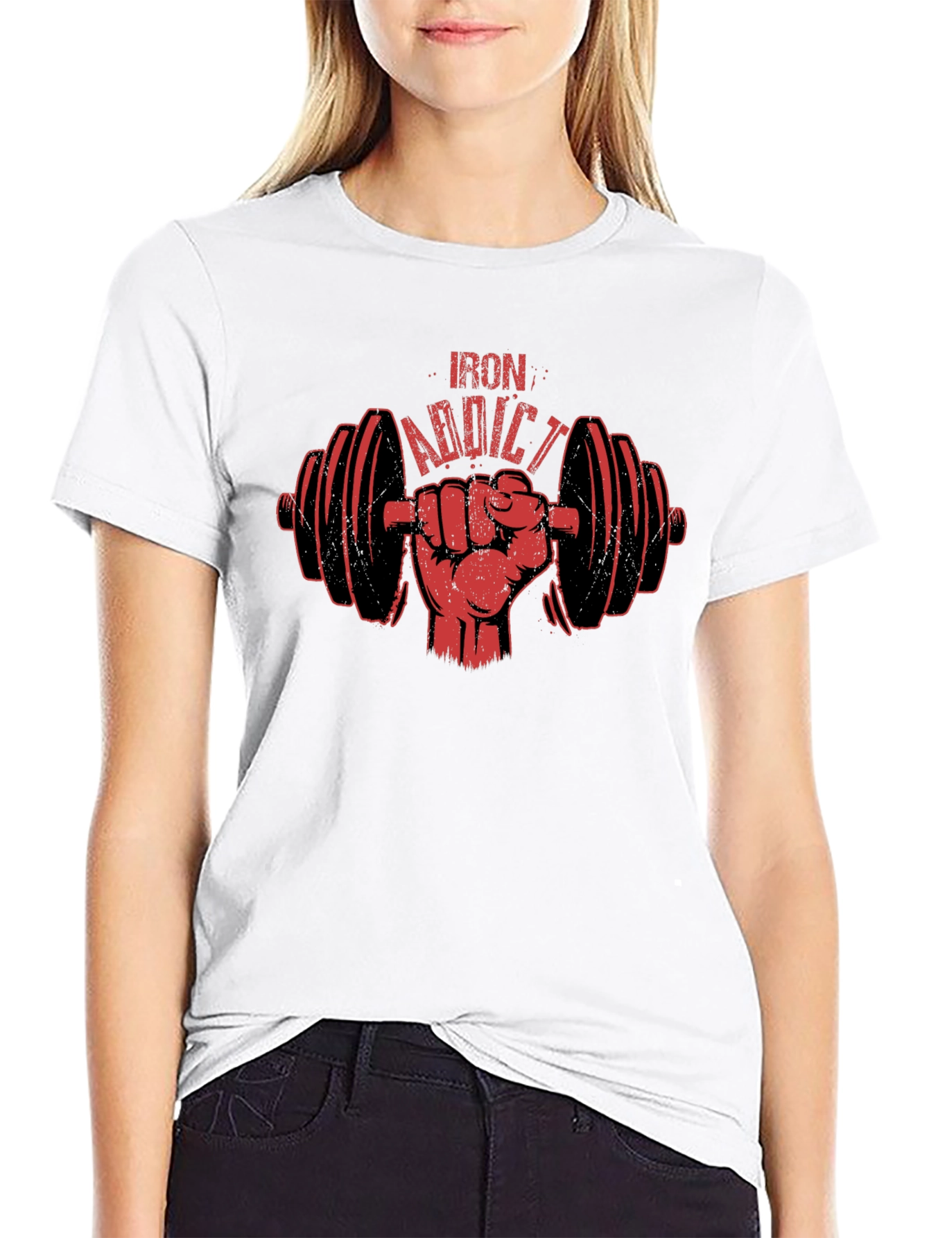 Iron Addict T-Shirt Gym Workout Fitness