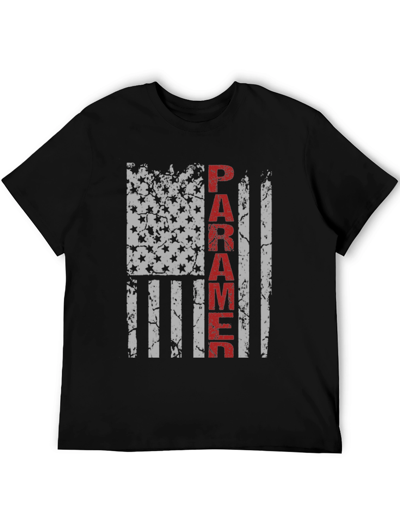 Paramedic American Flag Grunge T-Shirt