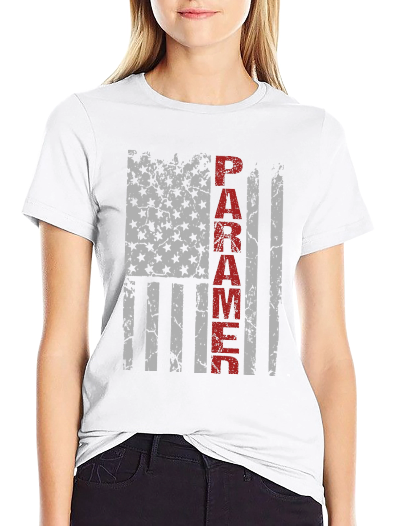 Paramedic American Flag Grunge T-Shirt