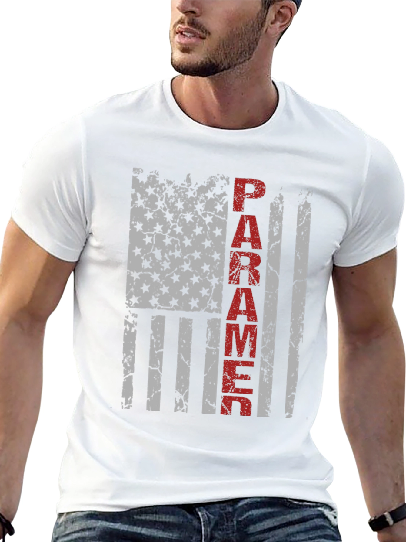 Paramedic American Flag Grunge T-Shirt