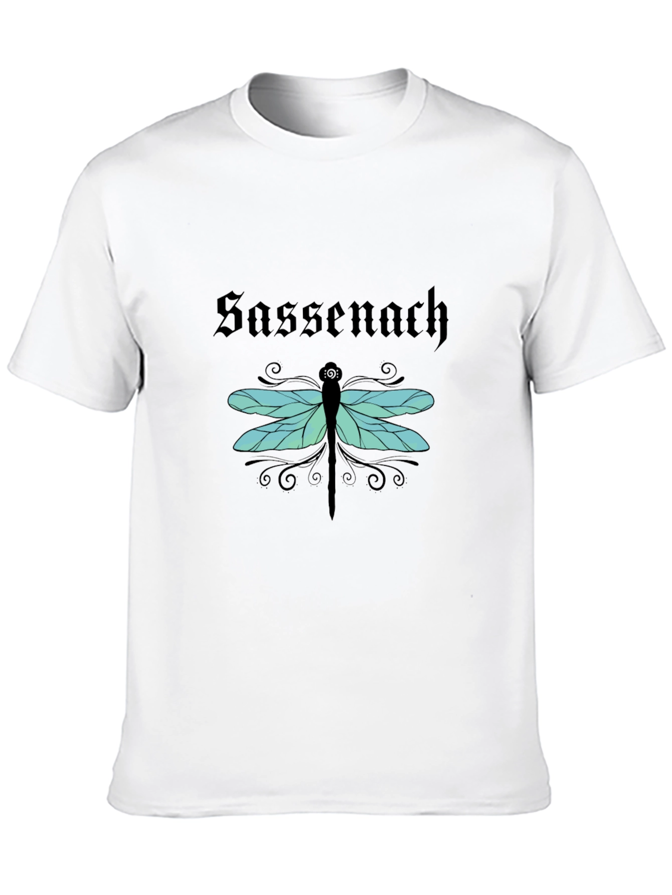 Sassenach Dragonfly Graphic Tee - Soft Black Cotton Shirt