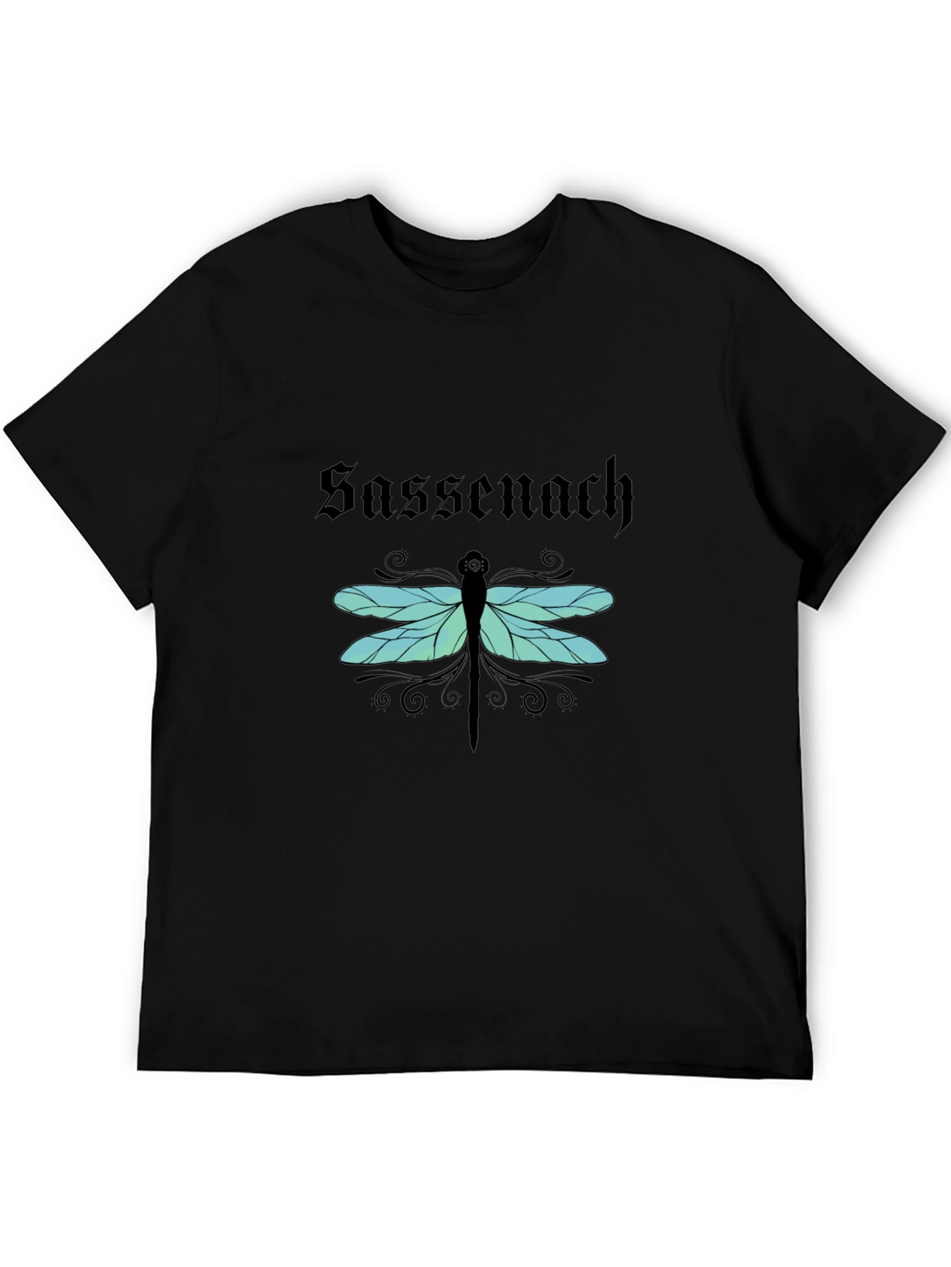 Sassenach Dragonfly Graphic Tee - Soft Black Cotton Shirt