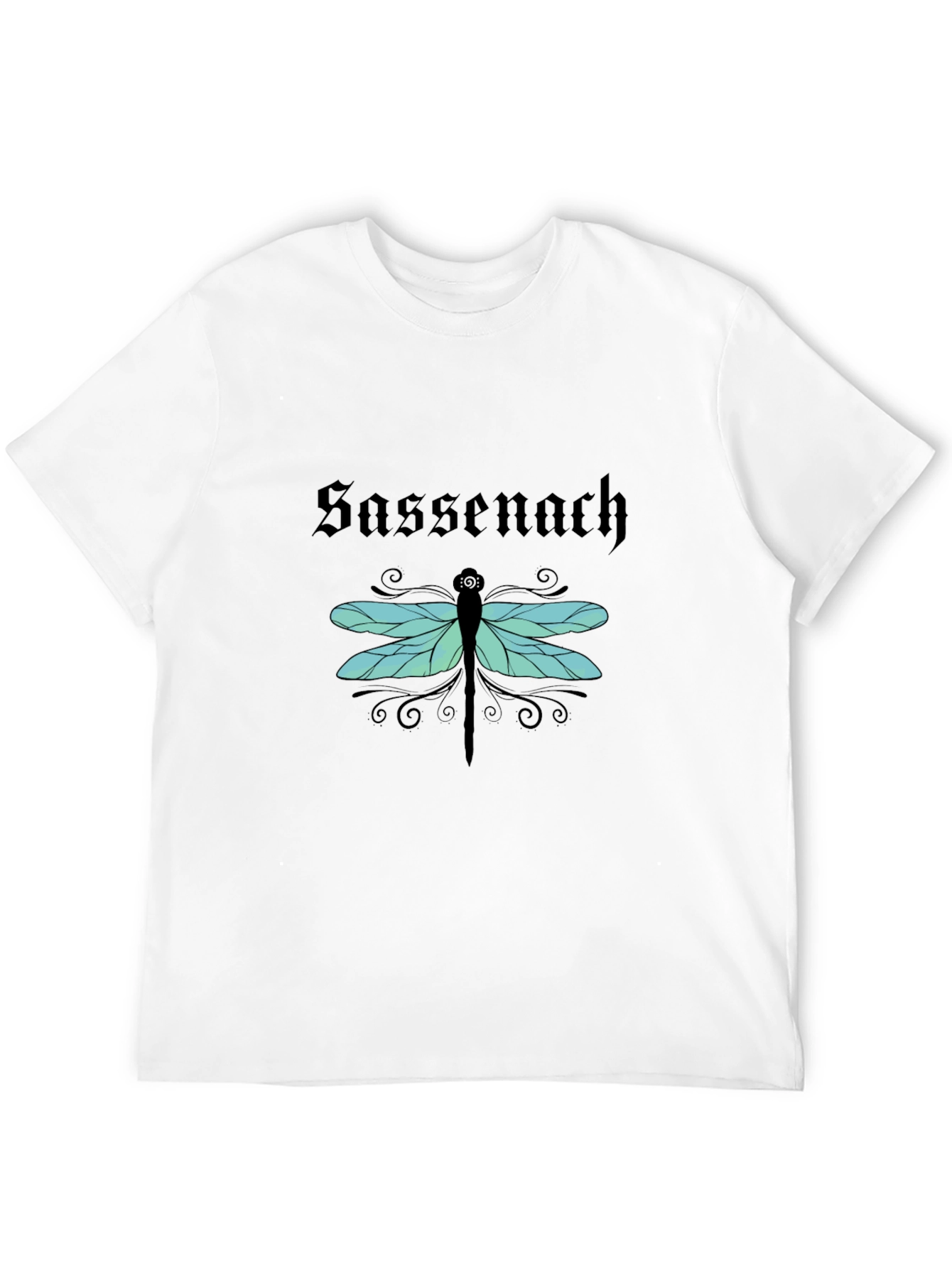 Sassenach Dragonfly Graphic Tee - Soft Black Cotton Shirt