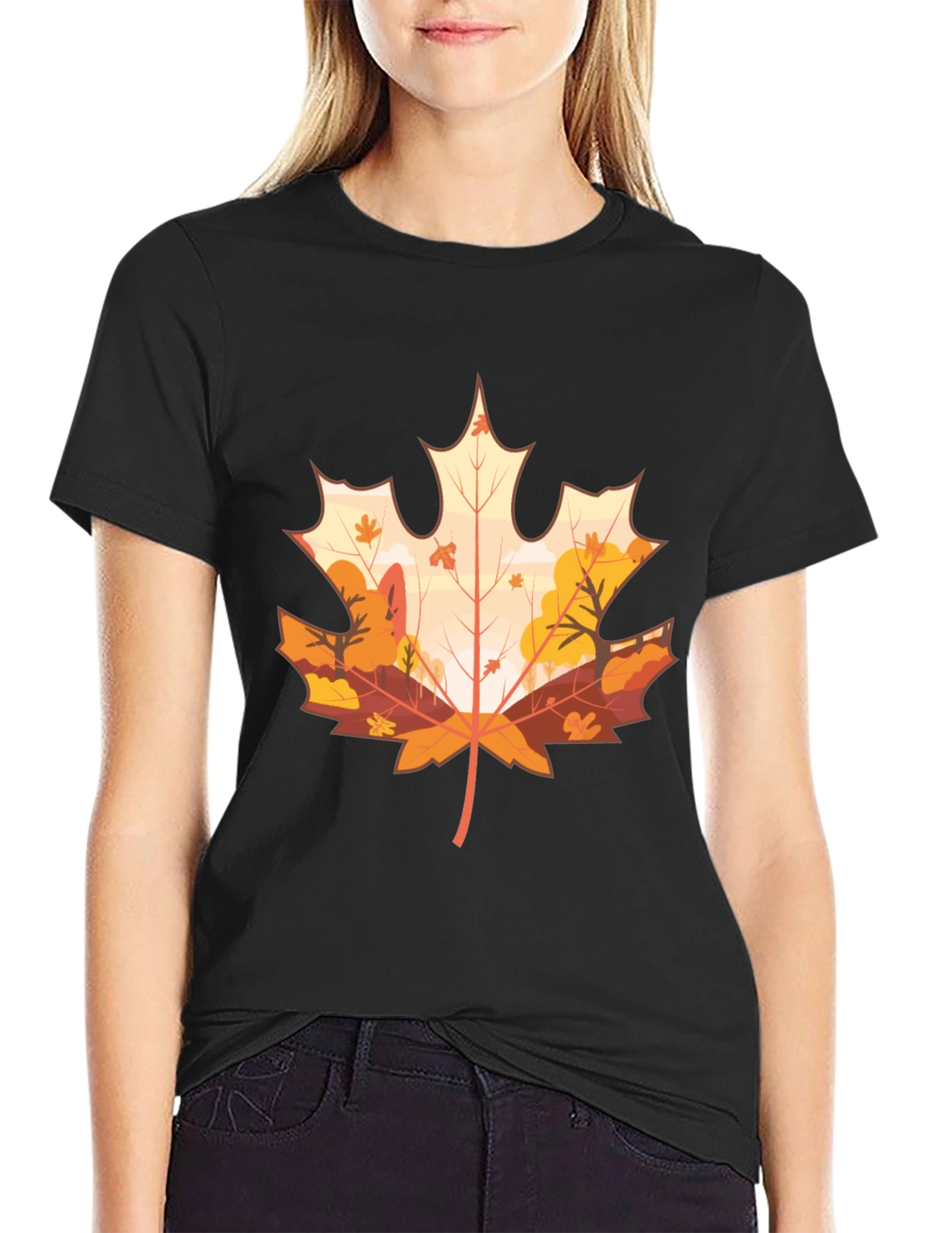 Autumn Leaf Graphic Tee - Stylish Fall Fashion