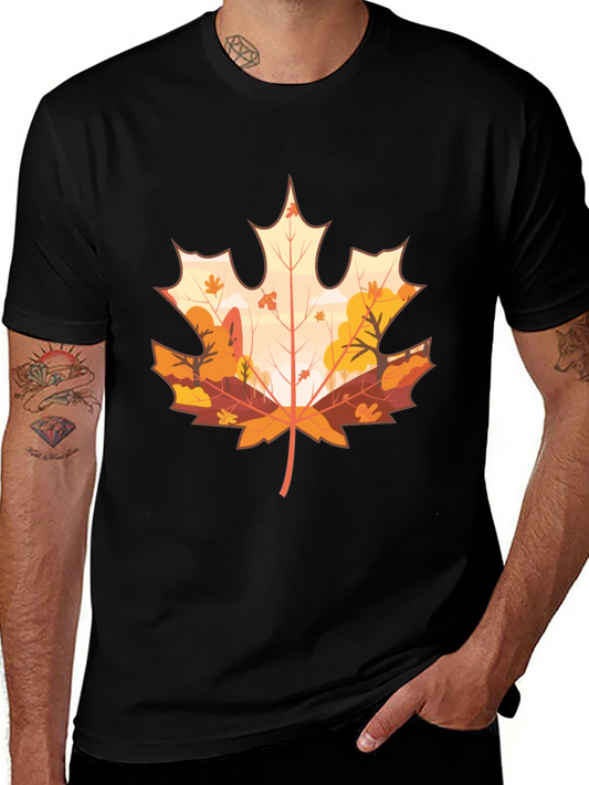 Autumn Leaf Graphic Tee - Stylish Fall Fashion