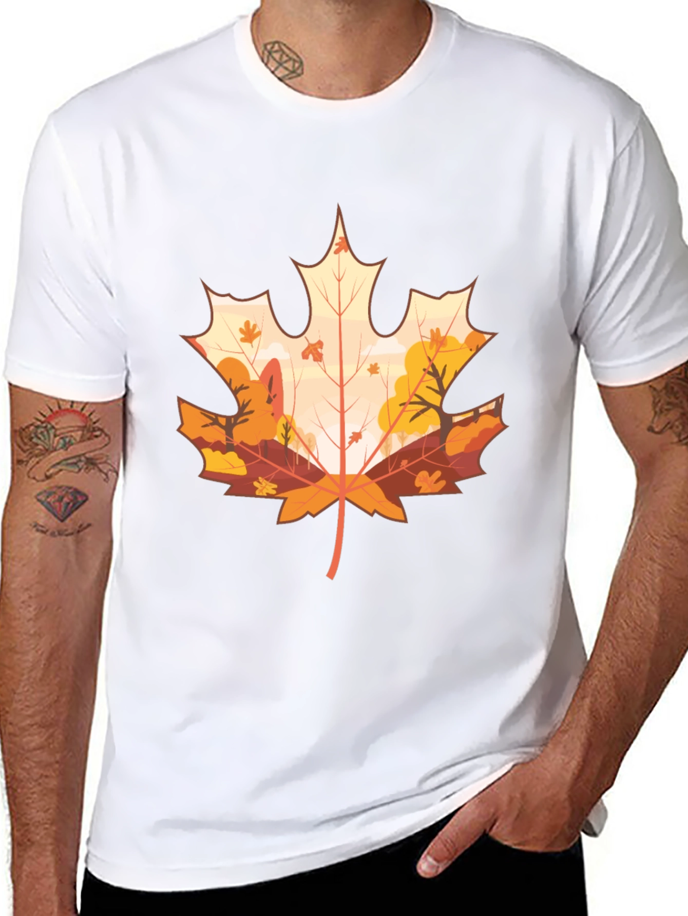 Autumn Leaf Graphic Tee - Stylish Fall Fashion