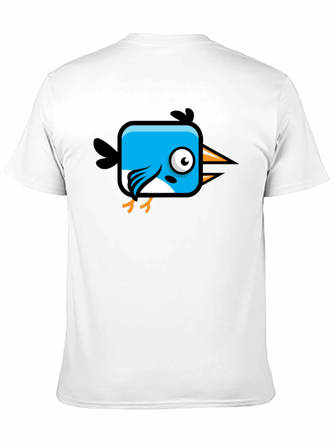 Cartoon Bird Graphic Black T-Shirt