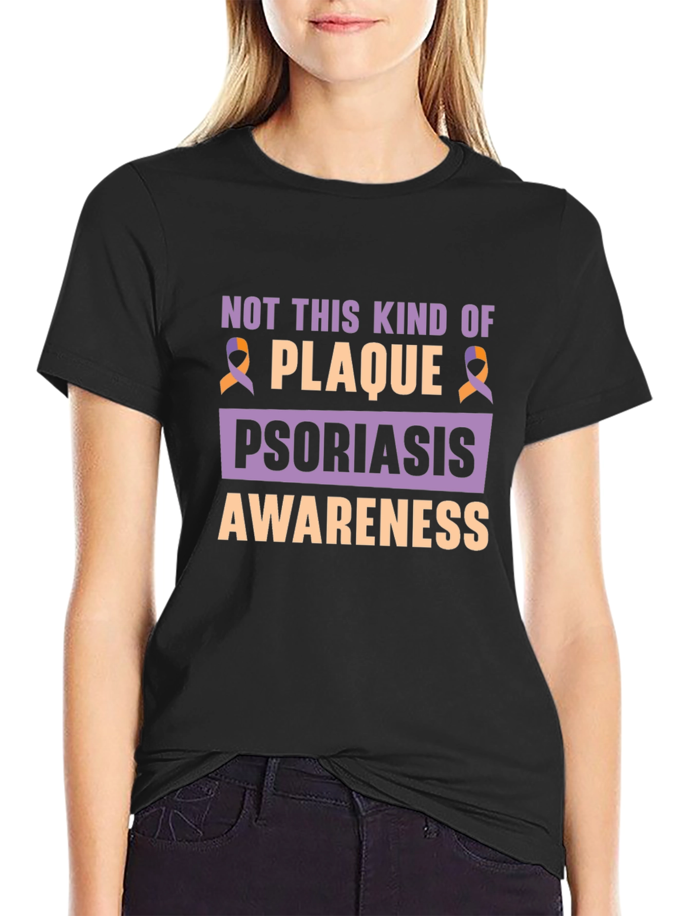 Psoriasis Awareness T-Shirt - Plaque Ribbon Tee