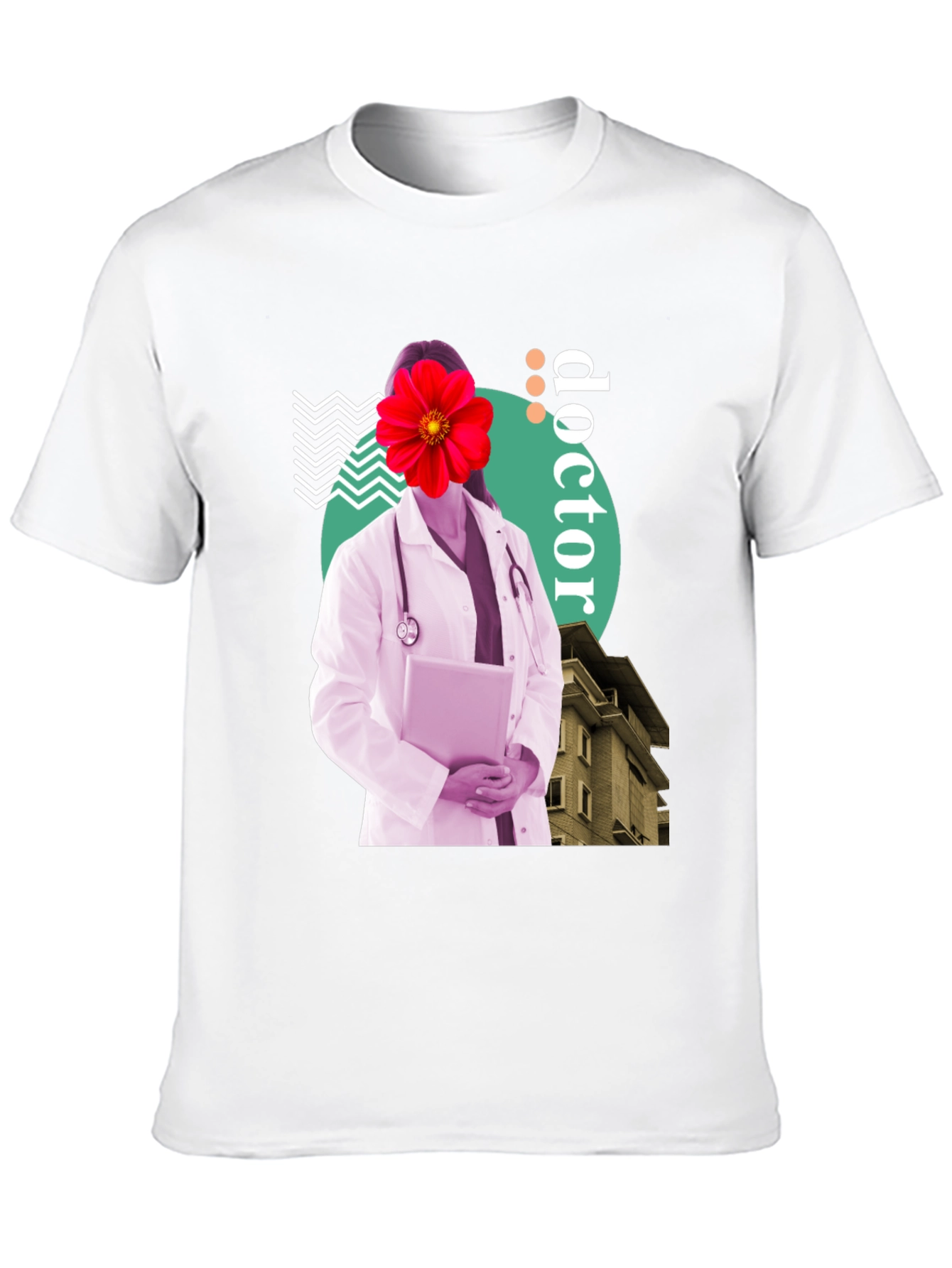 Doctor Flower Graphic Tee - Unique Medical Design