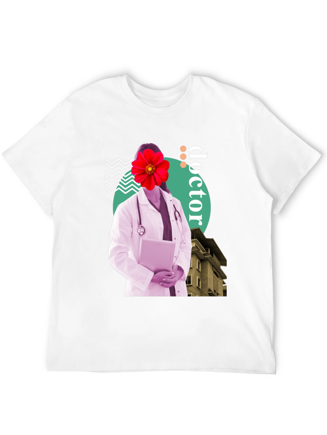 Doctor Flower Graphic Tee - Unique Medical Design