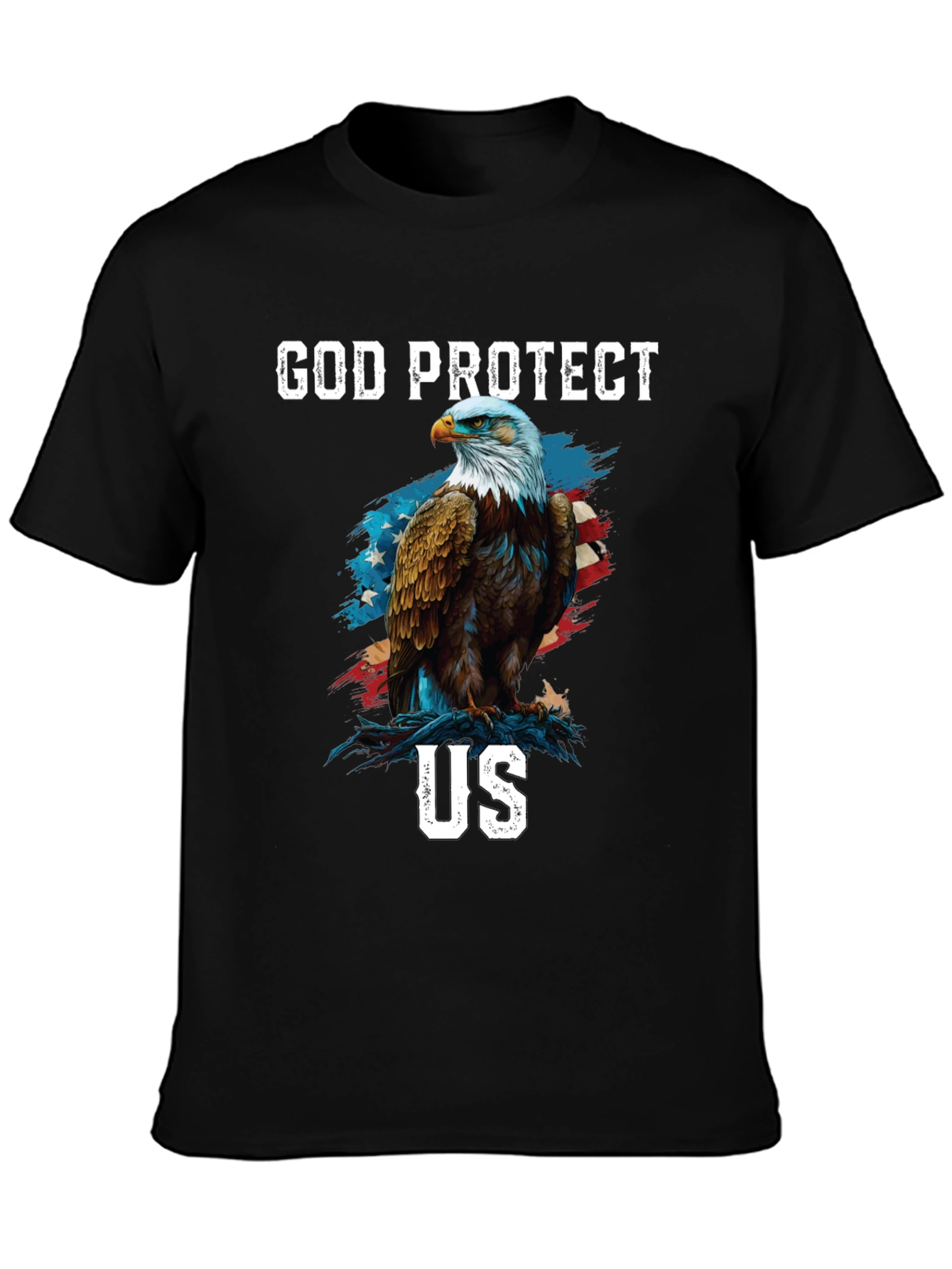 God Protect Us Eagle Graphic T-Shirt