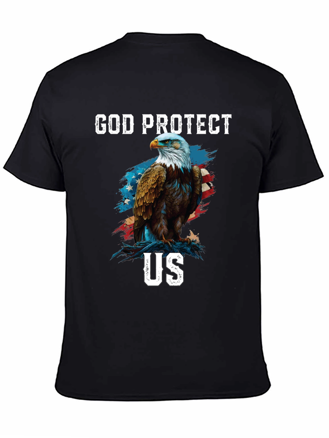God Protect Us Eagle Graphic T-Shirt