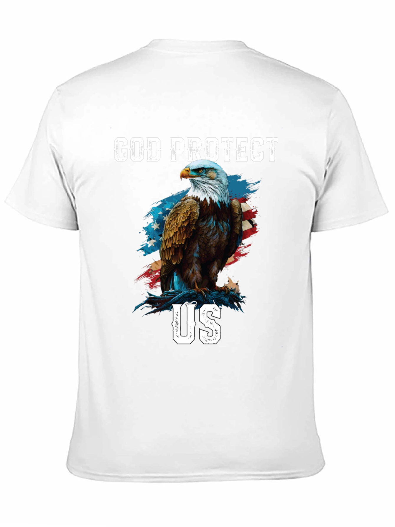 God Protect Us Eagle Graphic T-Shirt