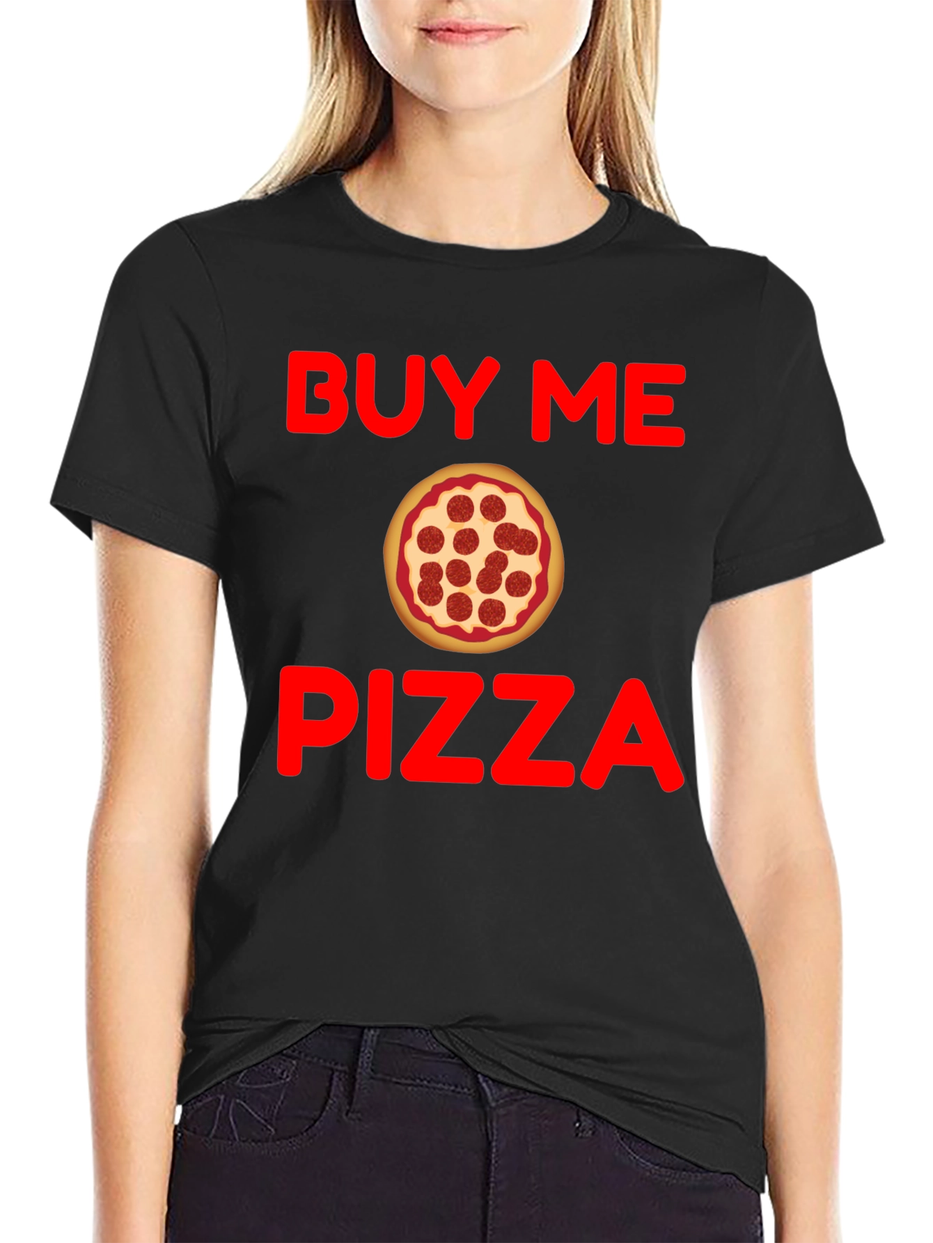 Buy Me Pizza Graphic T-Shirt - Funny Foodie Tee