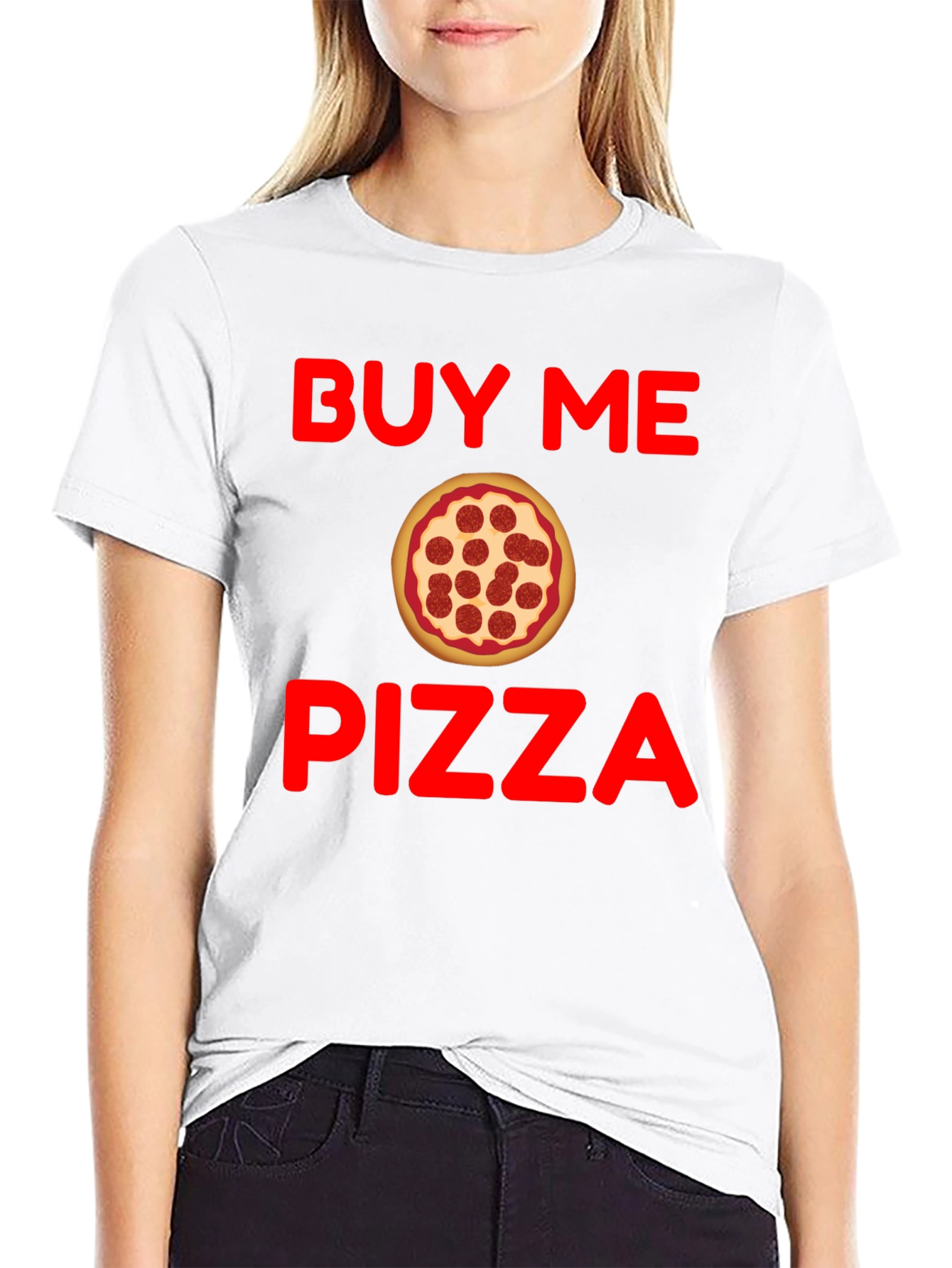 Buy Me Pizza Graphic T-Shirt - Funny Foodie Tee