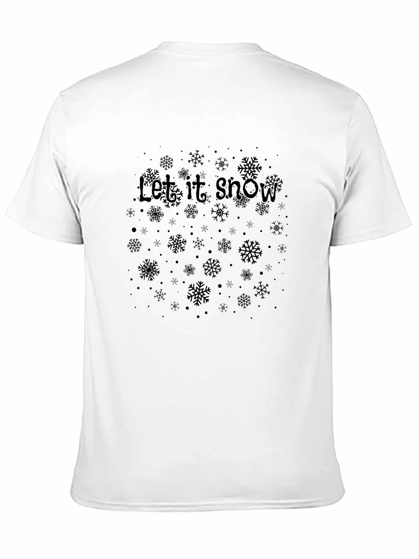 Let it Snow Festive Graphic Tee - Black