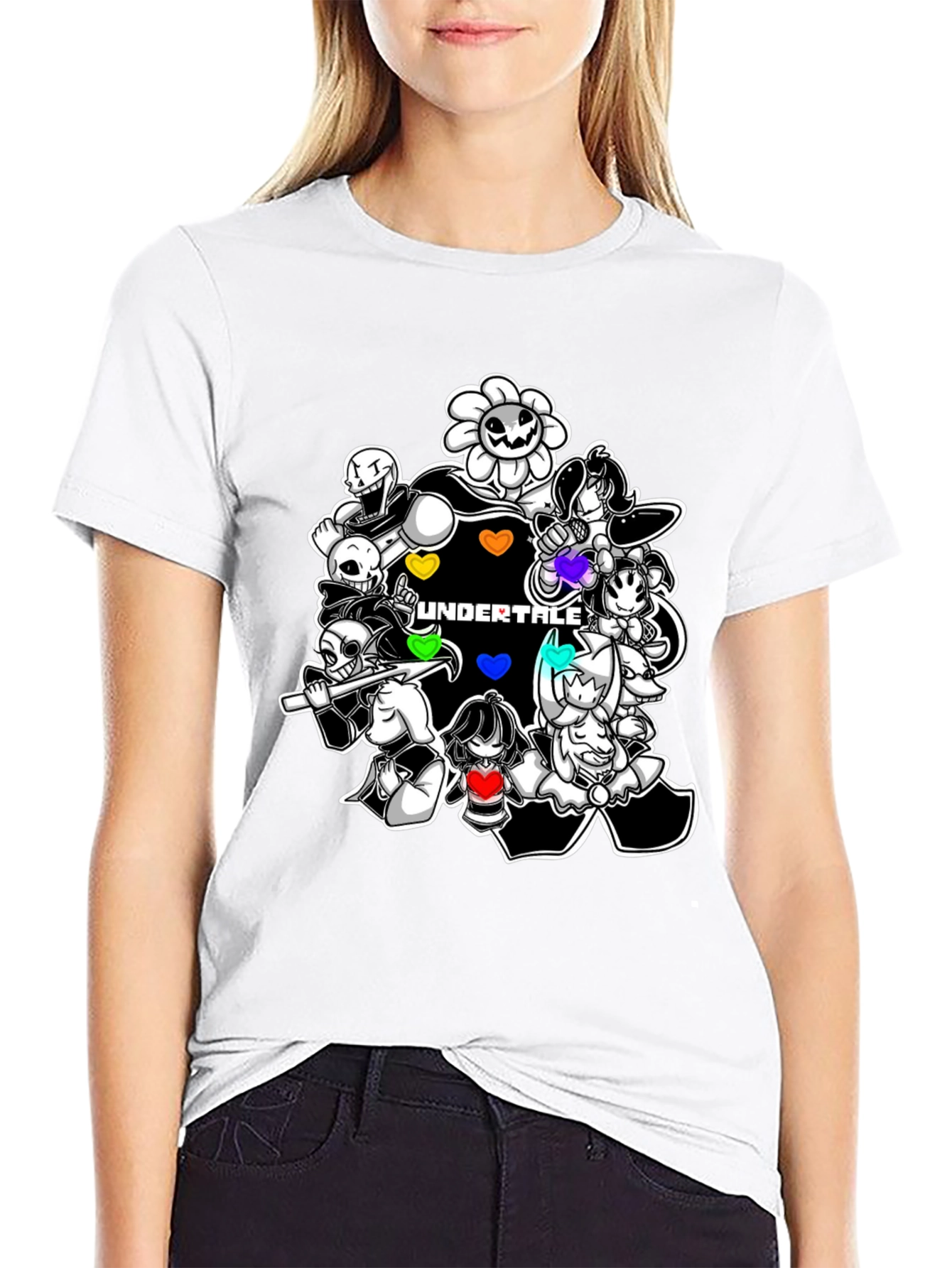 Undertale Character Collage Graphic T-Shirt