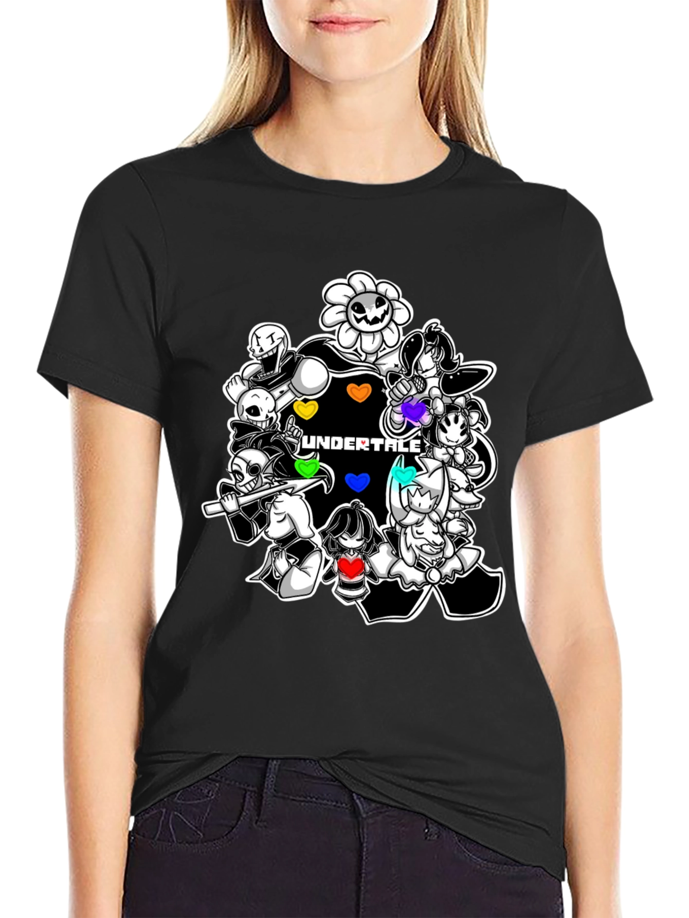 Undertale Character Collage Graphic T-Shirt