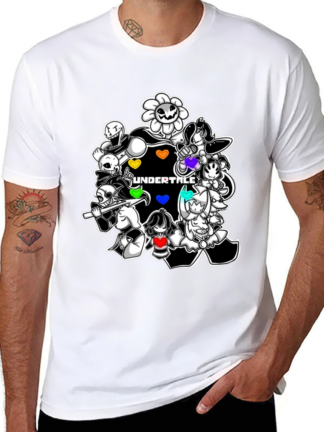 Undertale Character Collage Graphic T-Shirt