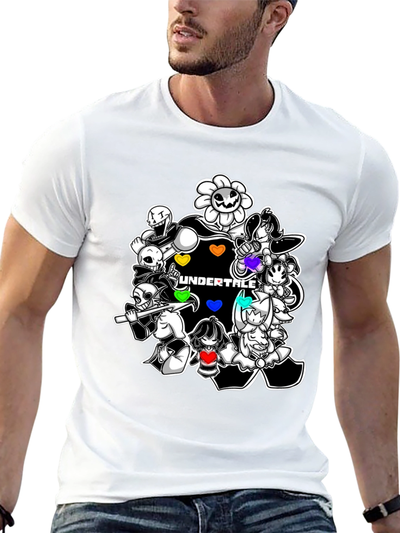 Undertale Character Collage Graphic T-Shirt