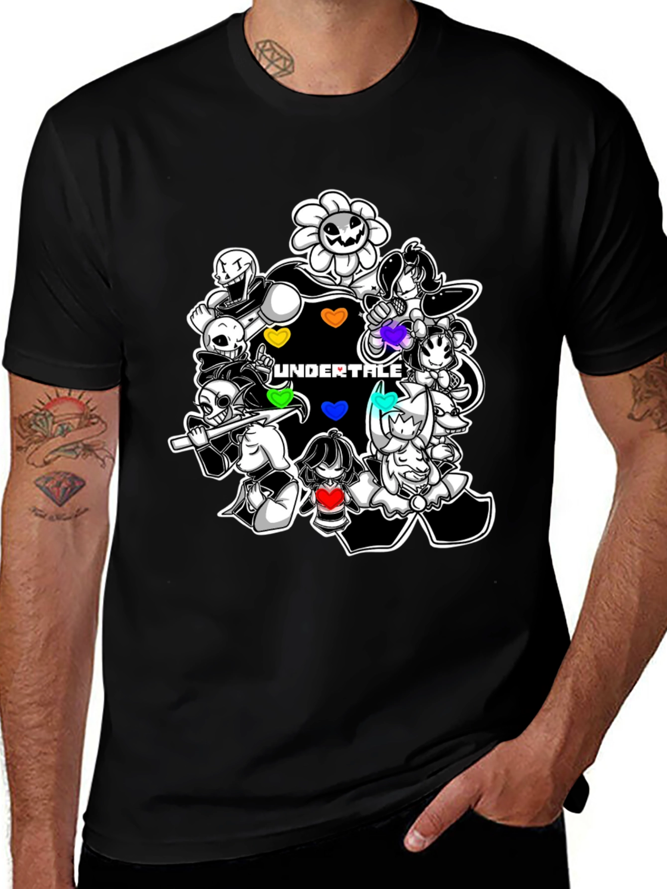 Undertale Character Collage Graphic T-Shirt
