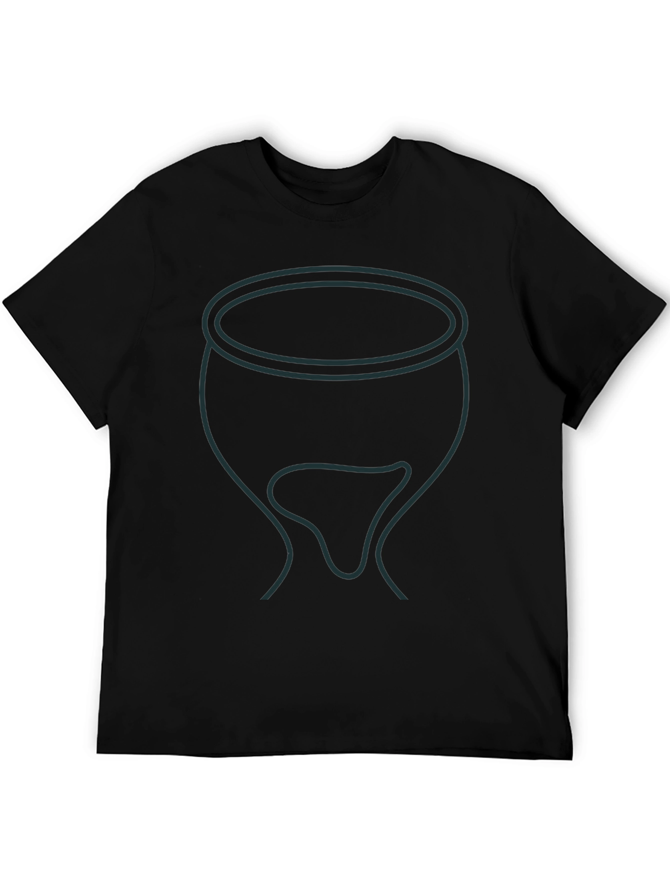 Mens Black T-Shirt with Cauldron Graphic