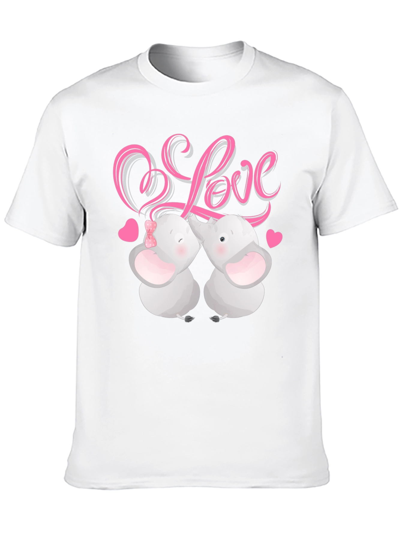 Elephant Love T-Shirt - Cute Animal Graphic Tee