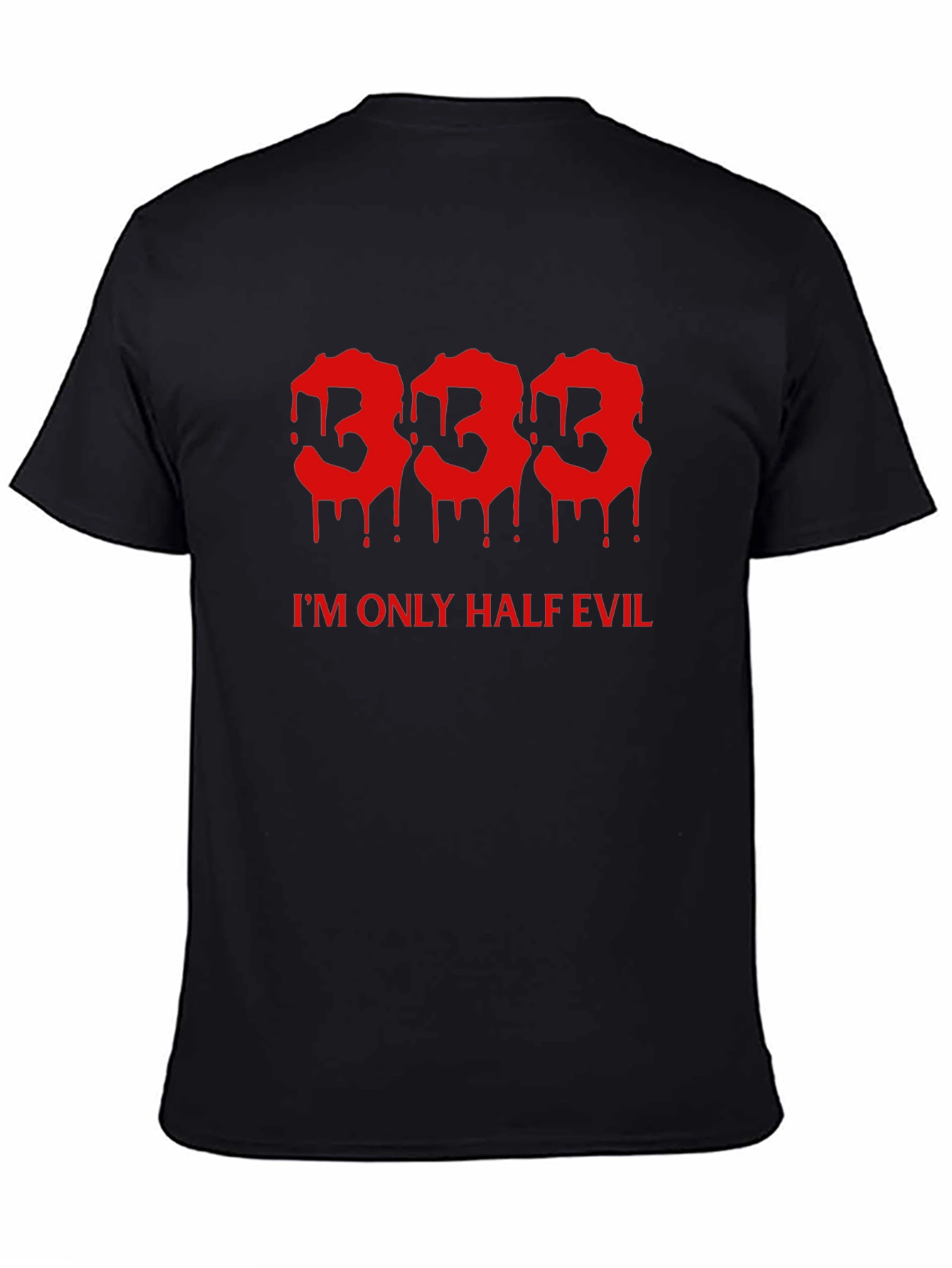 333 Half Evil Mens Black Tee
