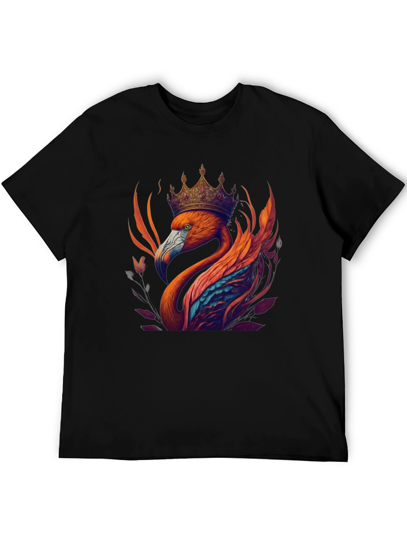 Flamingo King Graphic Tee - Black