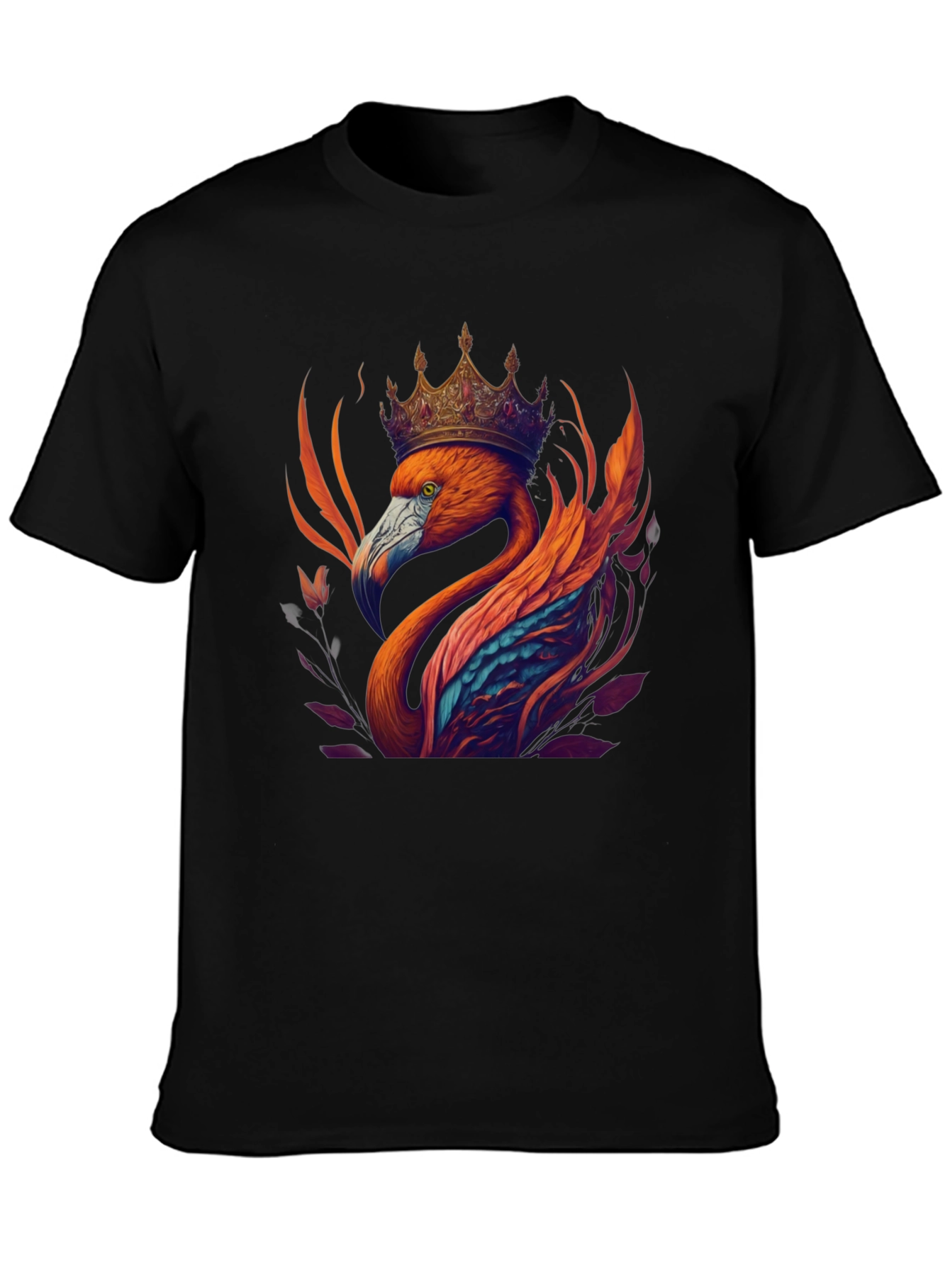 Flamingo King Graphic Tee - Black