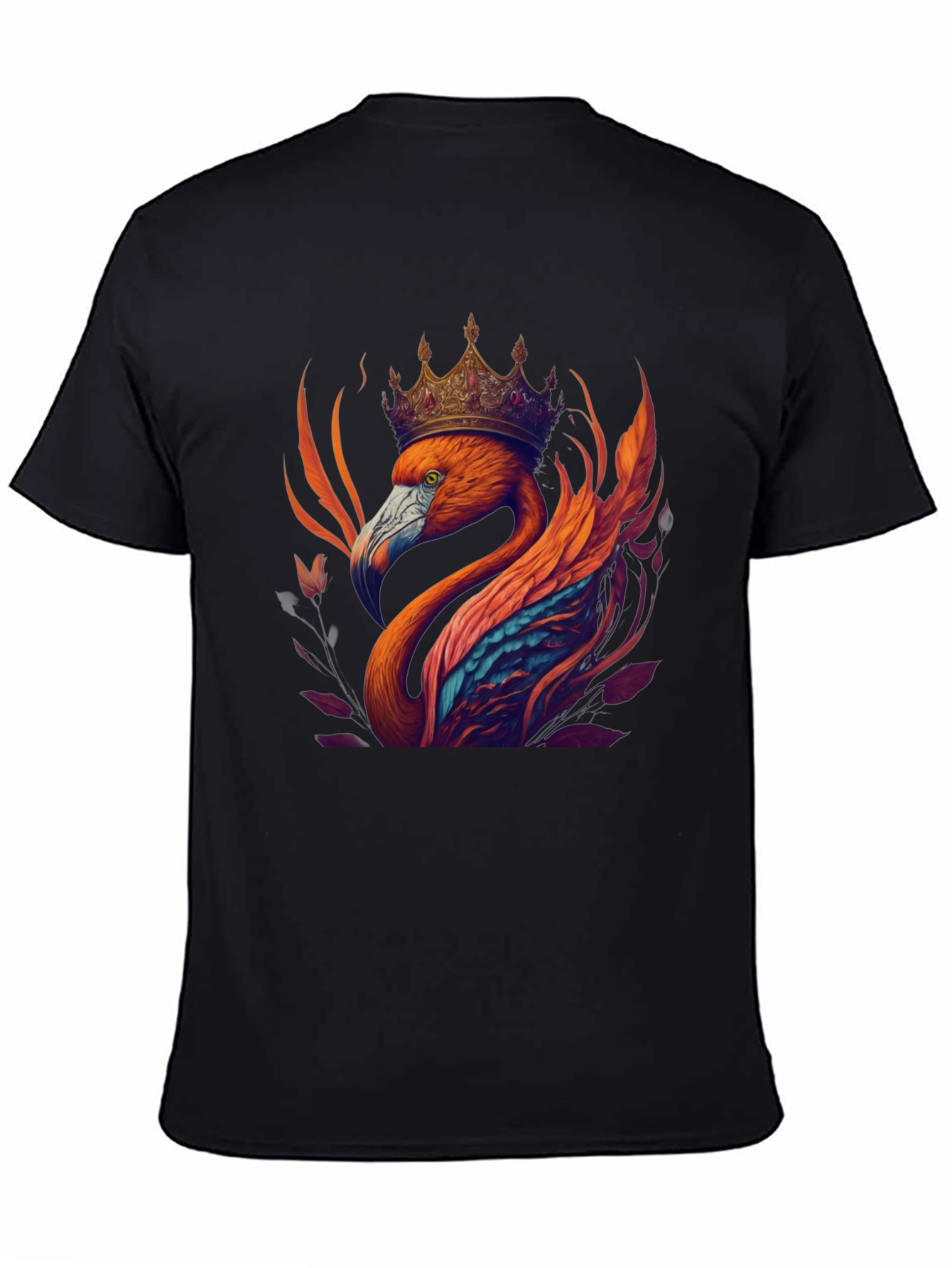 Flamingo King Graphic Tee - Black