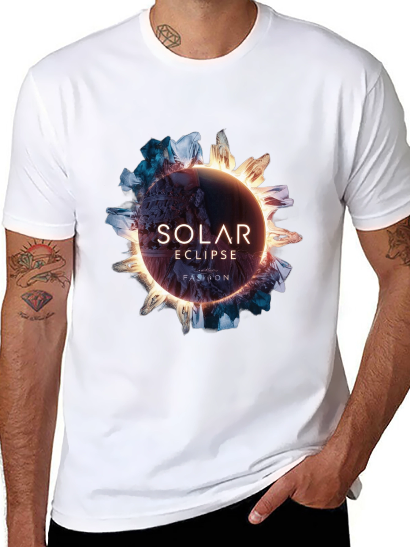 Solar Eclipse Fashion Black T-Shirt