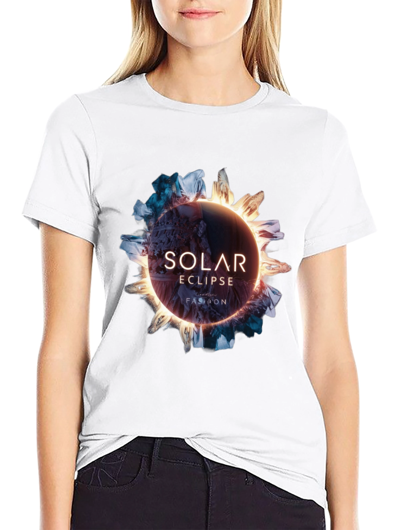 Solar Eclipse Fashion Black T-Shirt