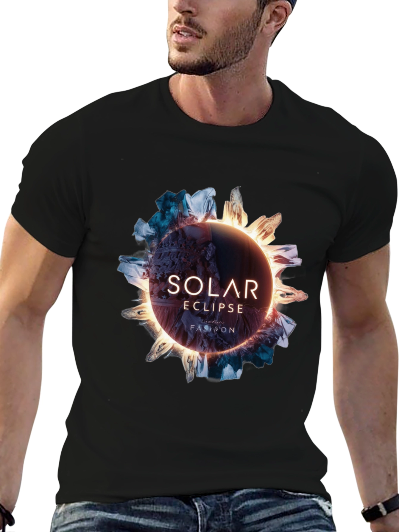 Solar Eclipse Fashion Black T-Shirt
