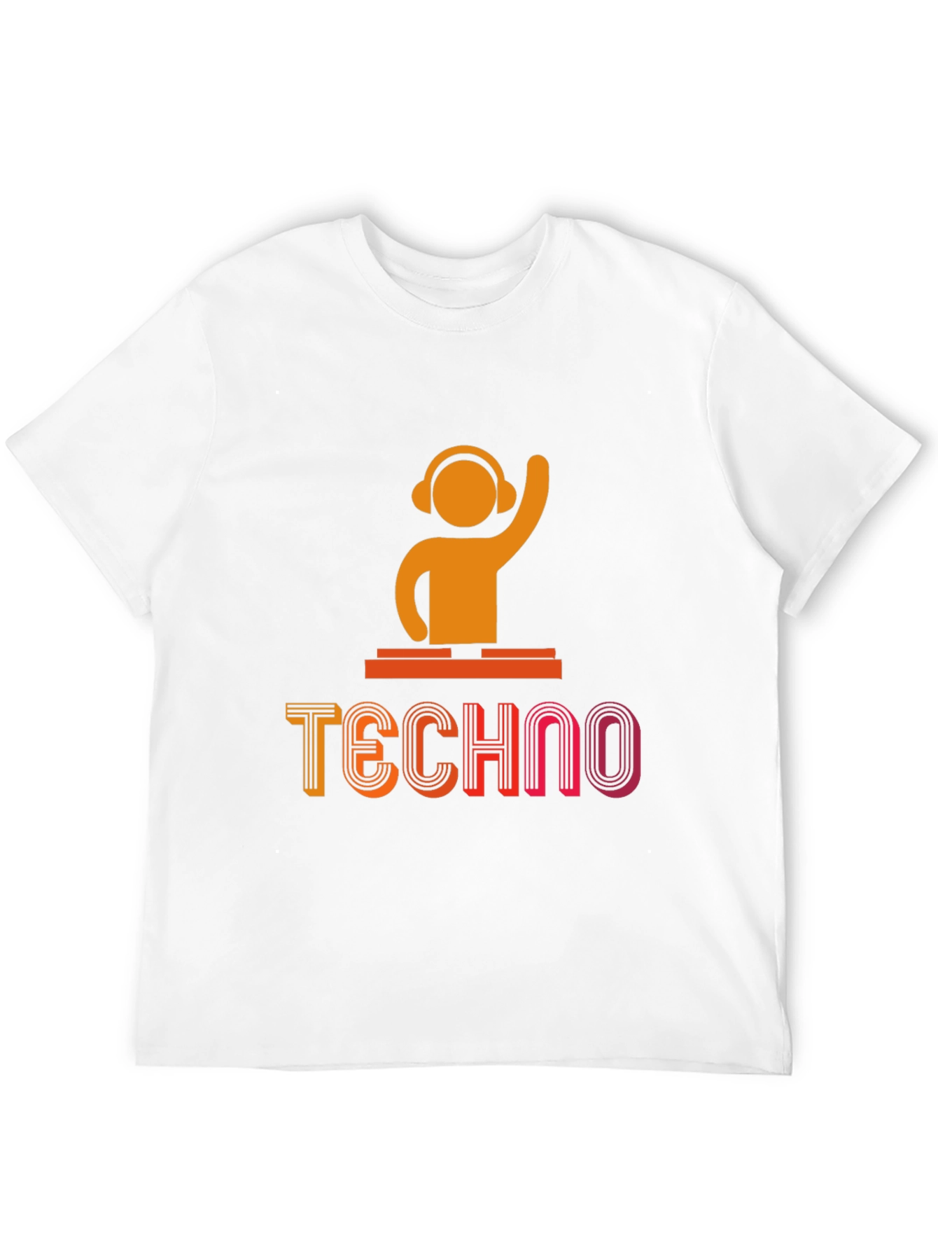 Techno DJ Graphic T-Shirt - Black