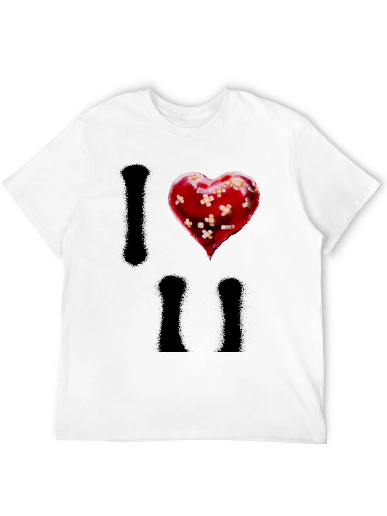 I Heart Bandages Mens Black T-Shirt