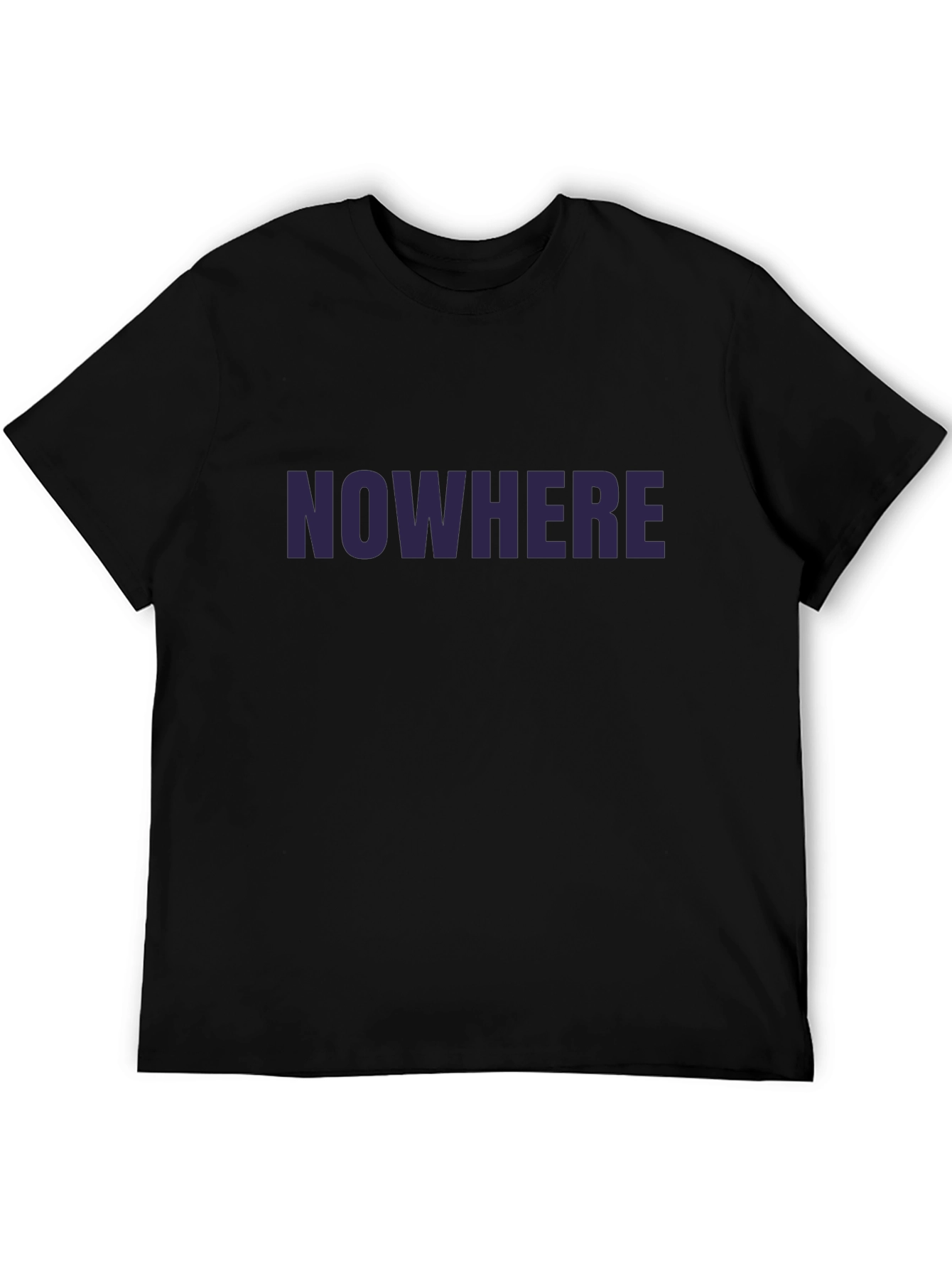 Nowhere Graphic Print Tee - Black Casual T-Shirt
